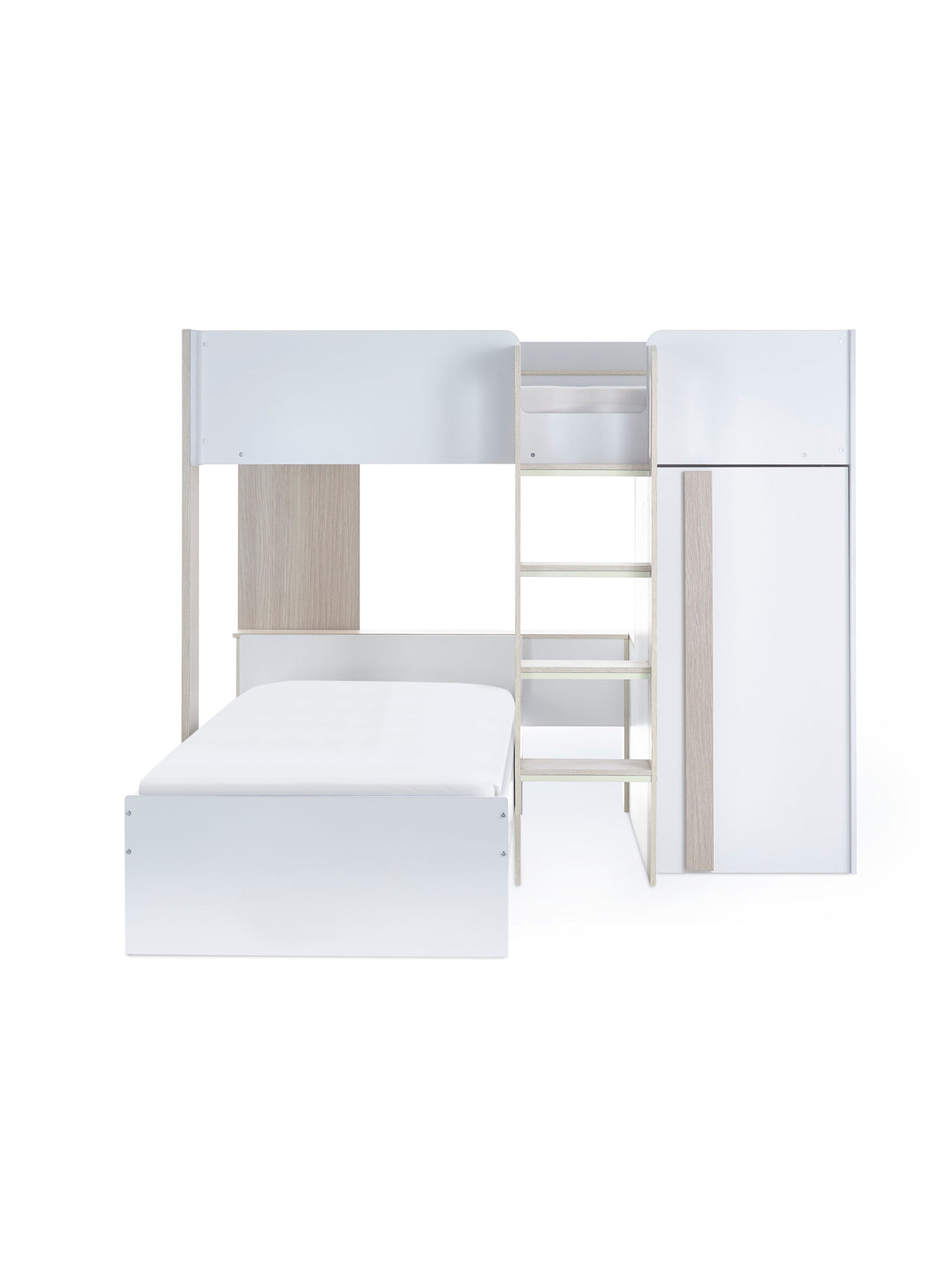Horizon Bunk Bed - Pale Wood And White