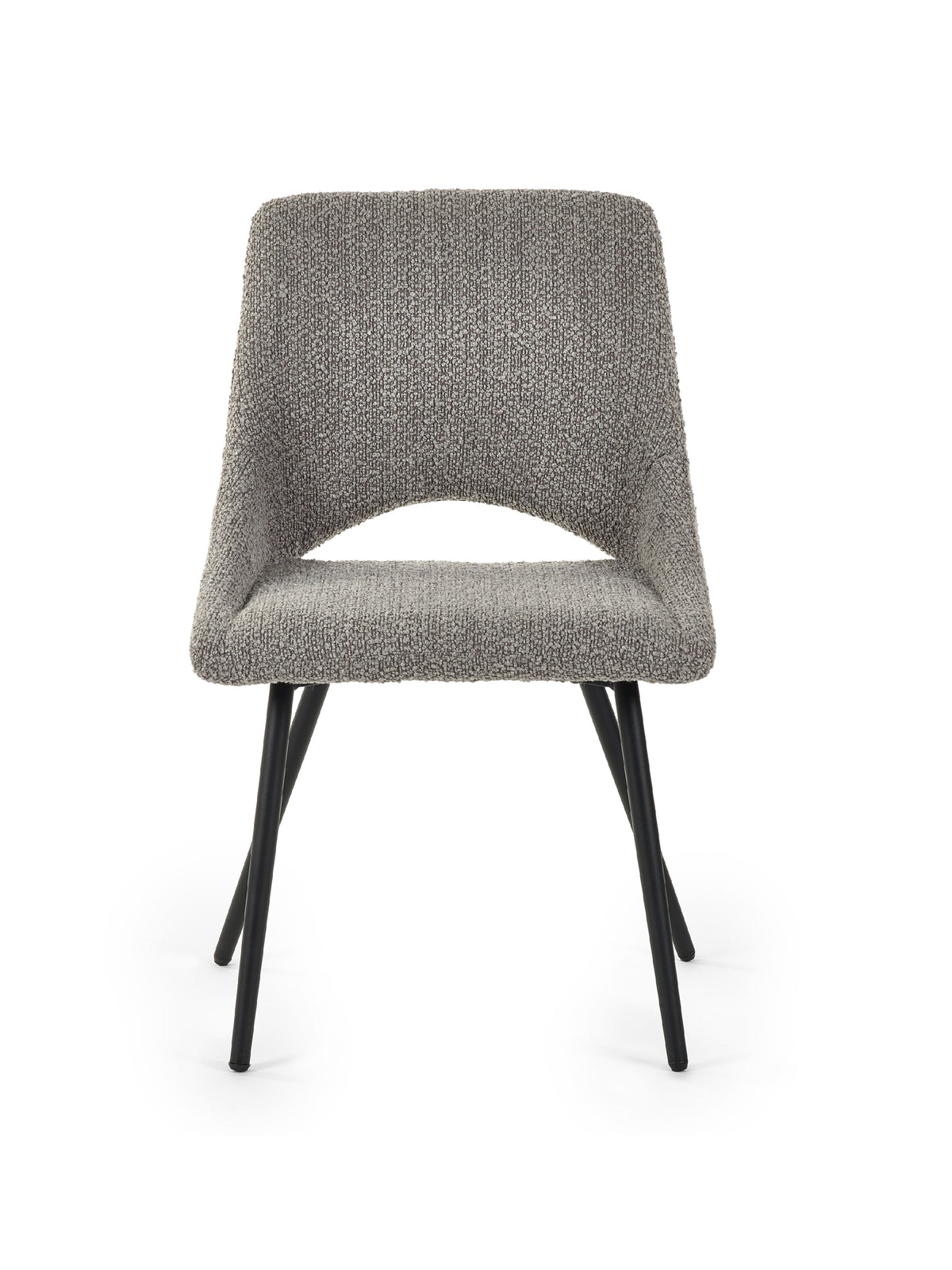 Iris Boucle Dining Chairs - Grey (Set Of 2)