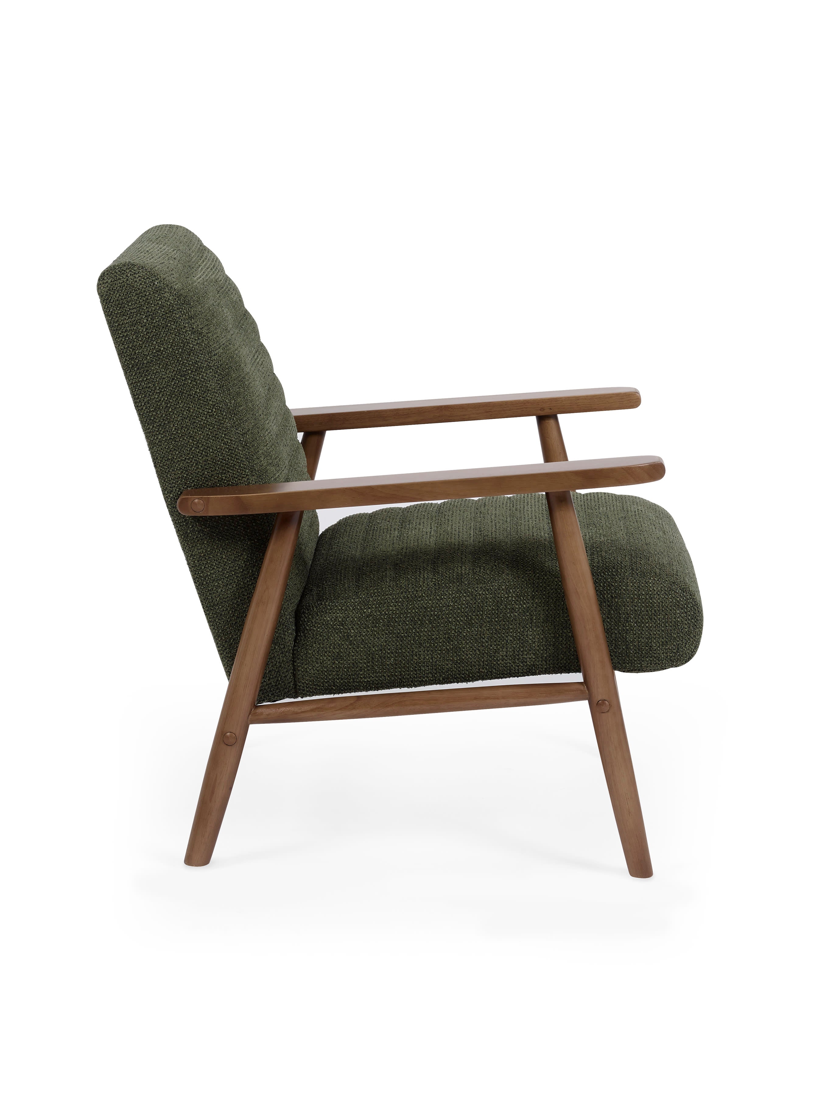 Ivy Olive Chenille Upholstered Armchair – Olive Linen