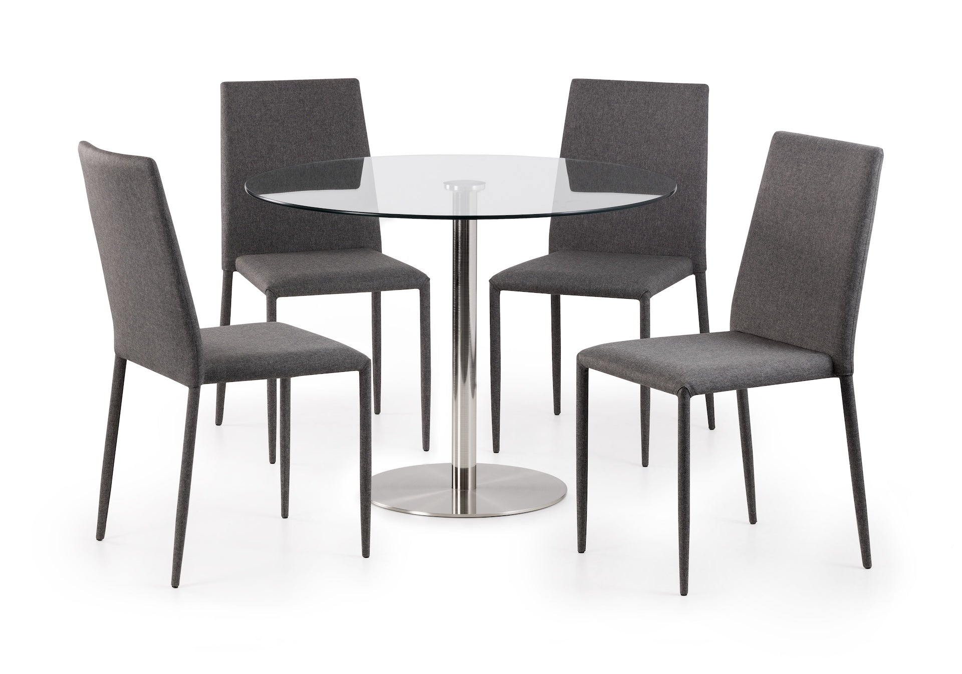 Jazz Fabric Chairs Slate Grey (Set Of 4) – Julian Bowen, view 4