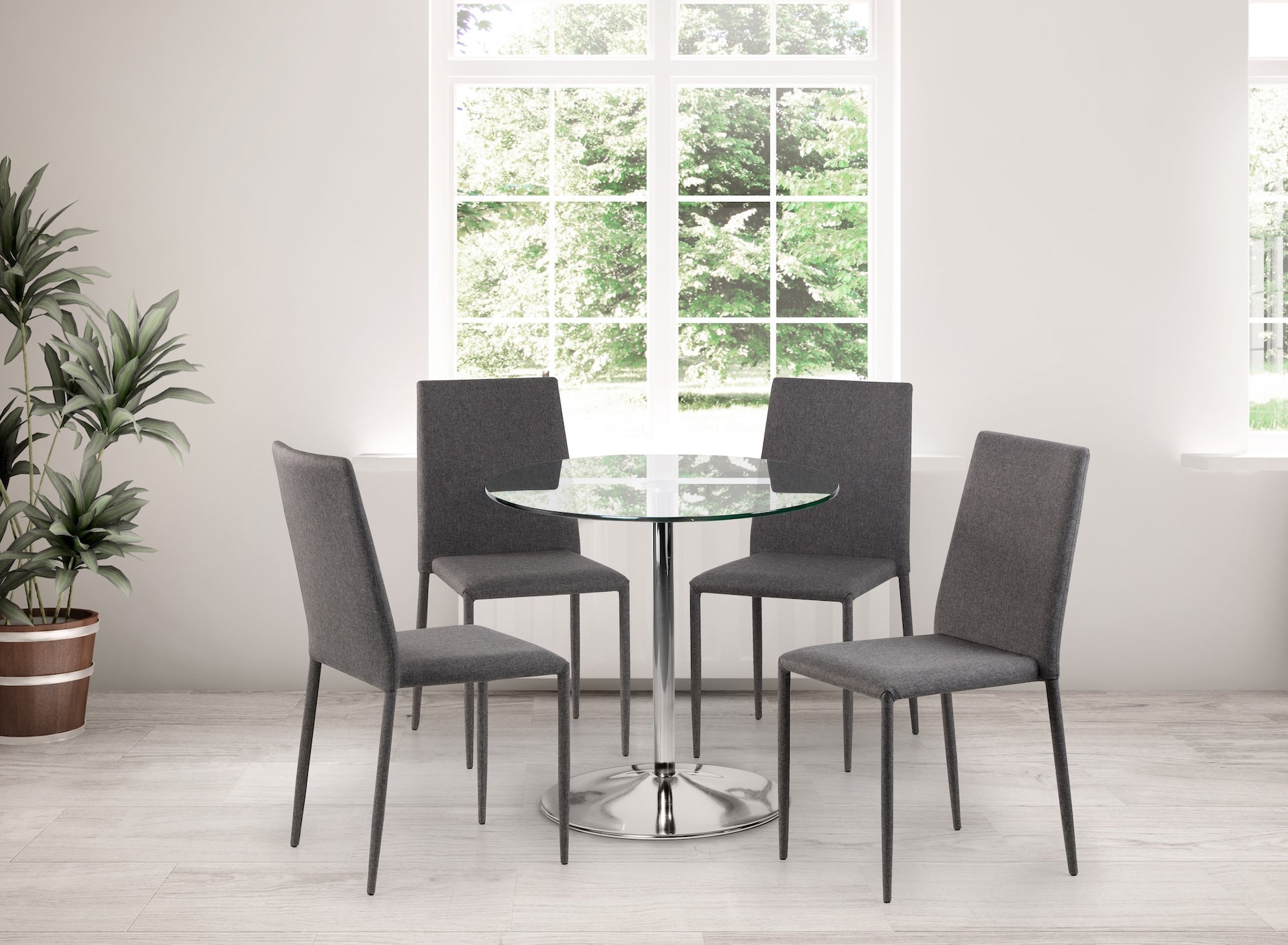 Jazz Fabric Chairs Slate Grey (Set Of 4) – Julian Bowen, view 2