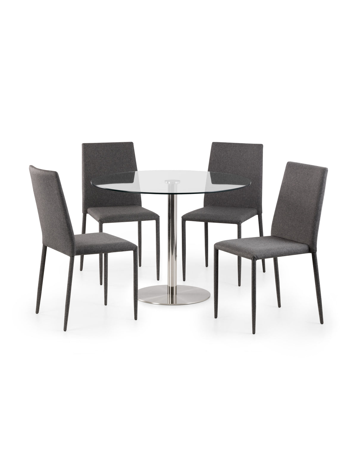 Jazz Fabric Chairs Slate Grey (Set Of 4)