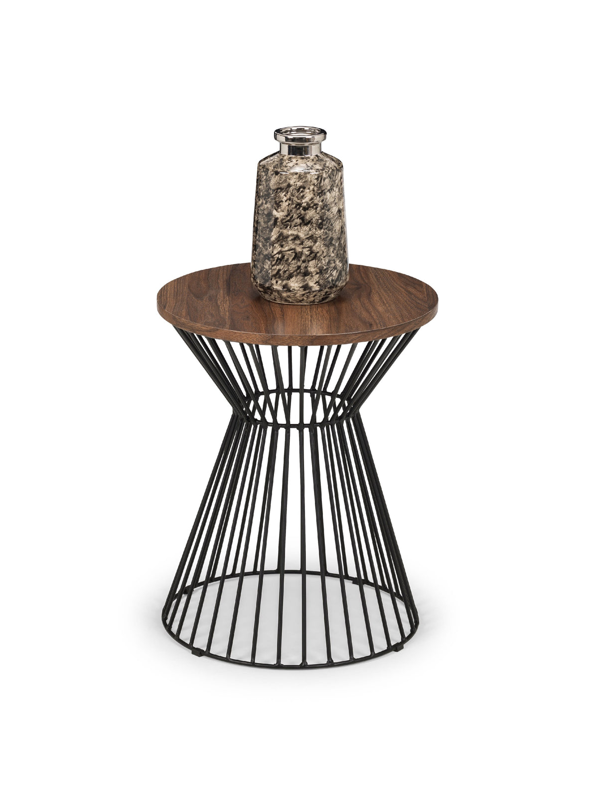 Jersey Round Wire Lamp Table - Walnut