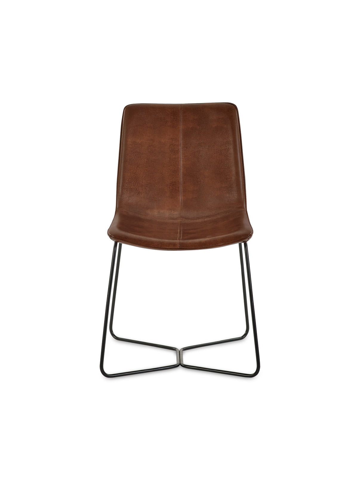 Joren Tan Brown PU Leather Dining Chairs (Set of 2)