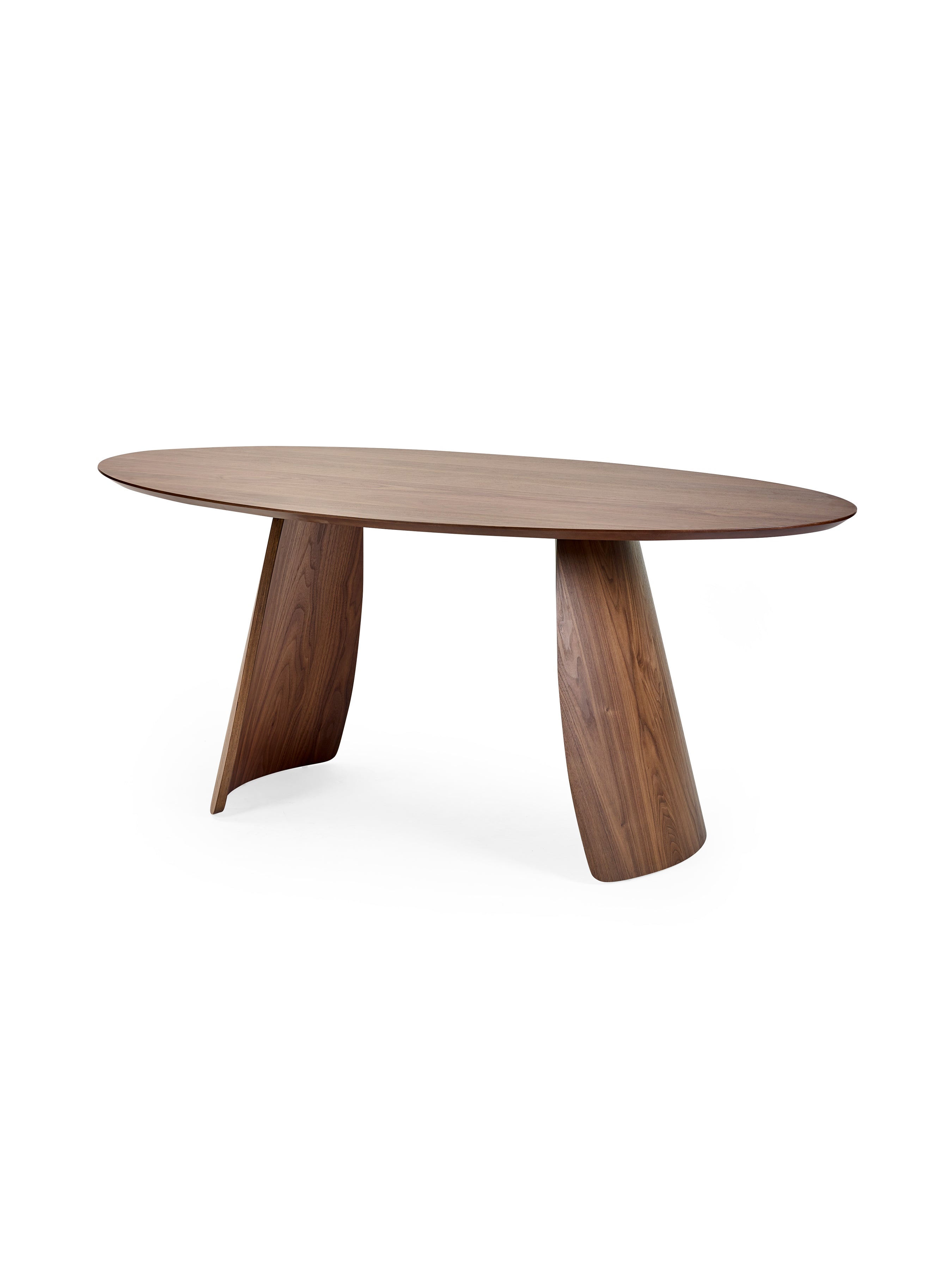Julius Oval 4-6 Seater Dining Table – Walnut Effect