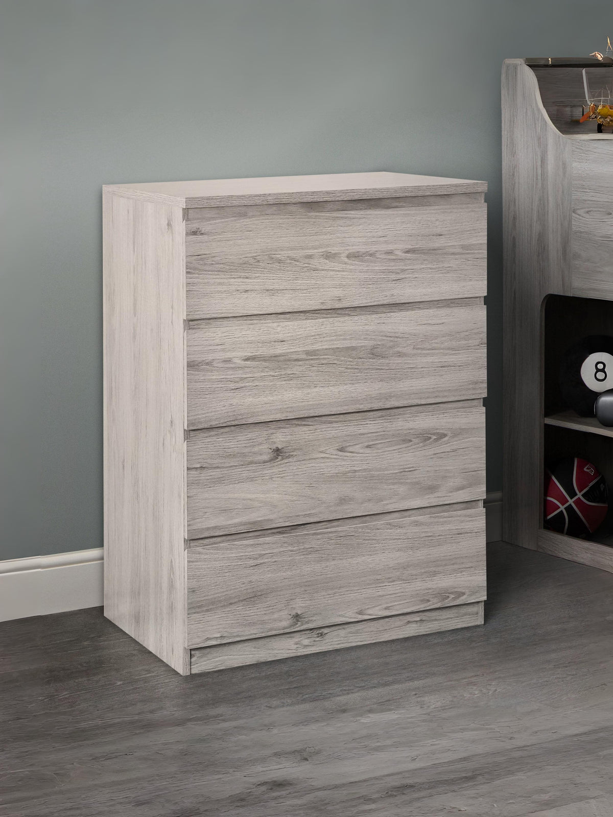 Jupiter 4 Drawer Chest Grey Oak