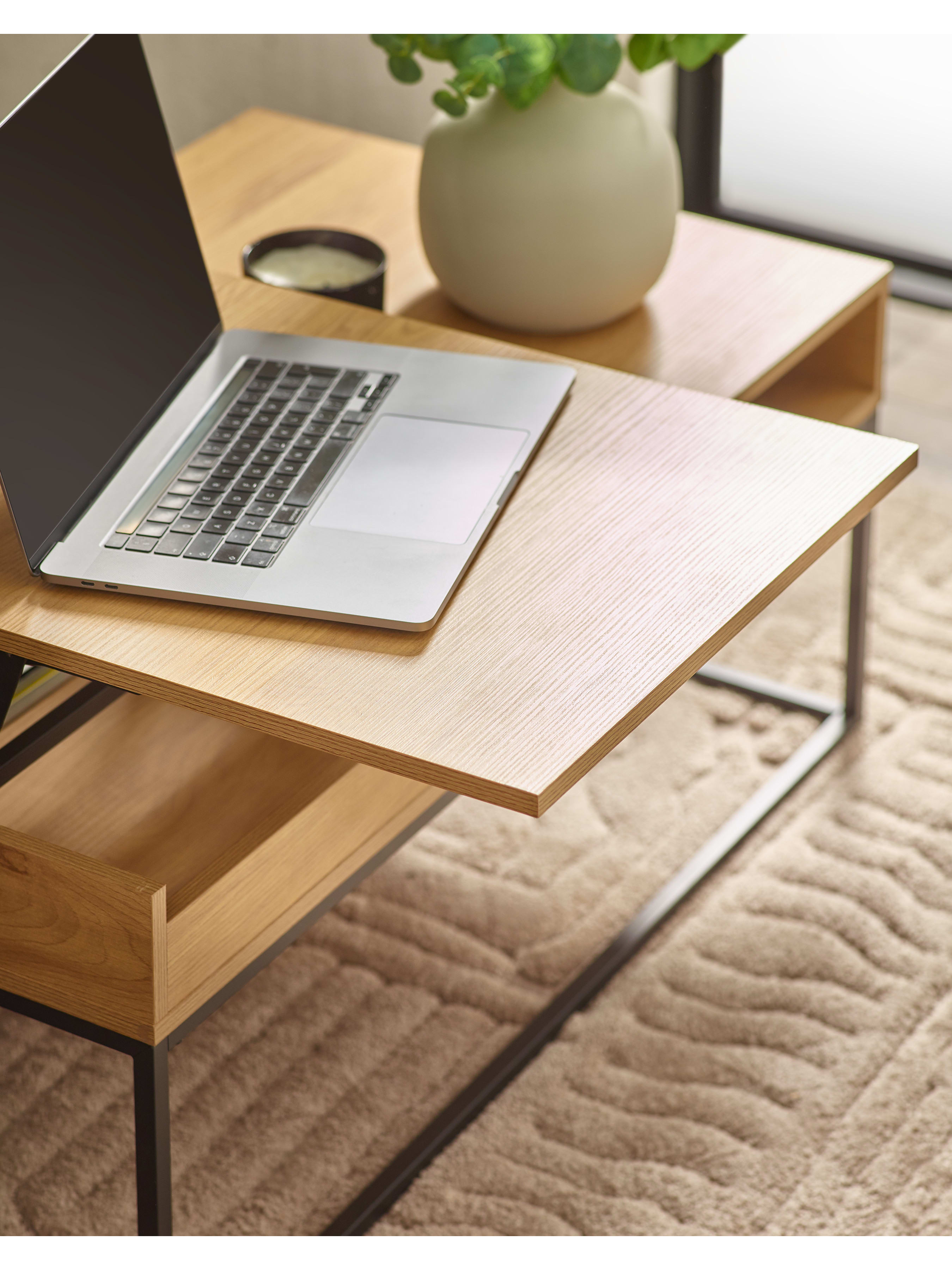 Kade 100cm Oak Effect Rectangular Storage Coffee Table