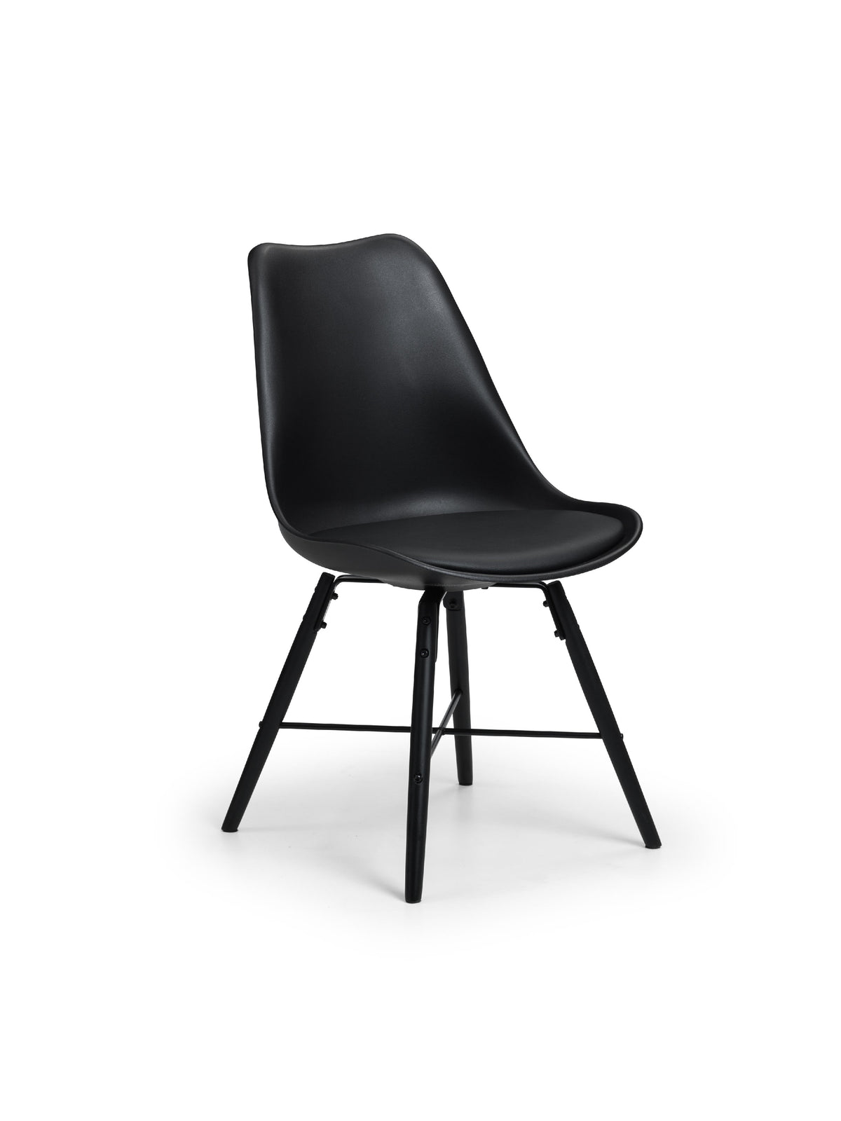 Kari Dining Chairs - Black Seat & Black Legs (Set Of 2)