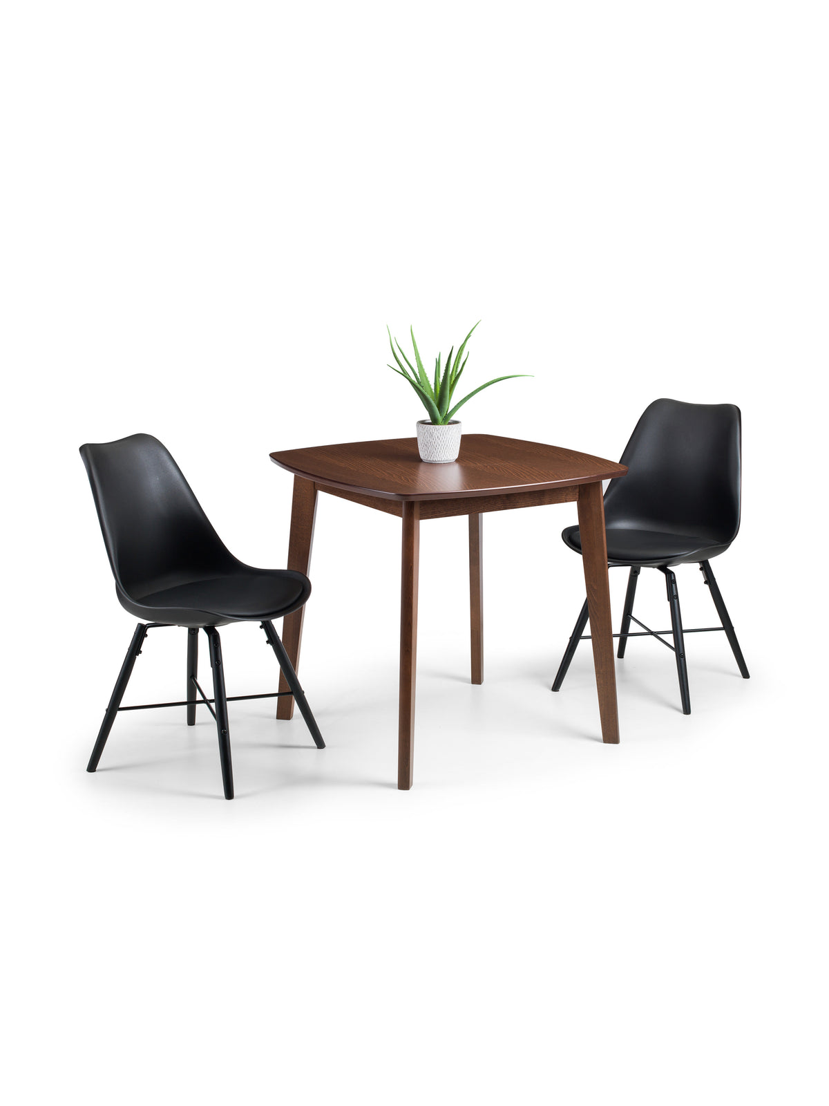 Kari Dining Chairs - Black Seat & Black Legs (Set Of 2)