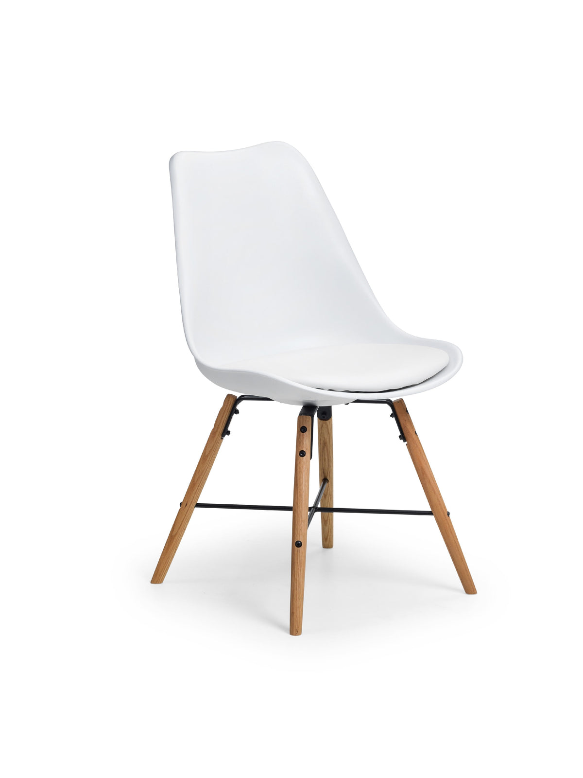 Kari Dining Chairs - White Seat & Oak Legs (Set of 2)