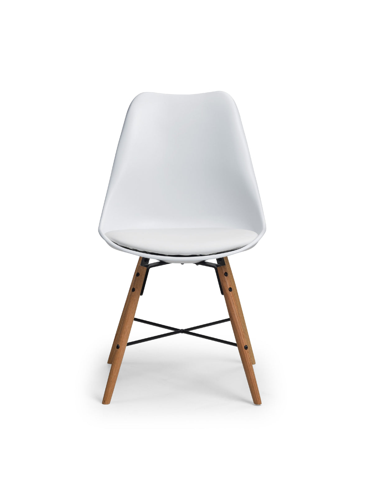 Kari Dining Chairs - White Seat & Oak Legs (Set of 2)