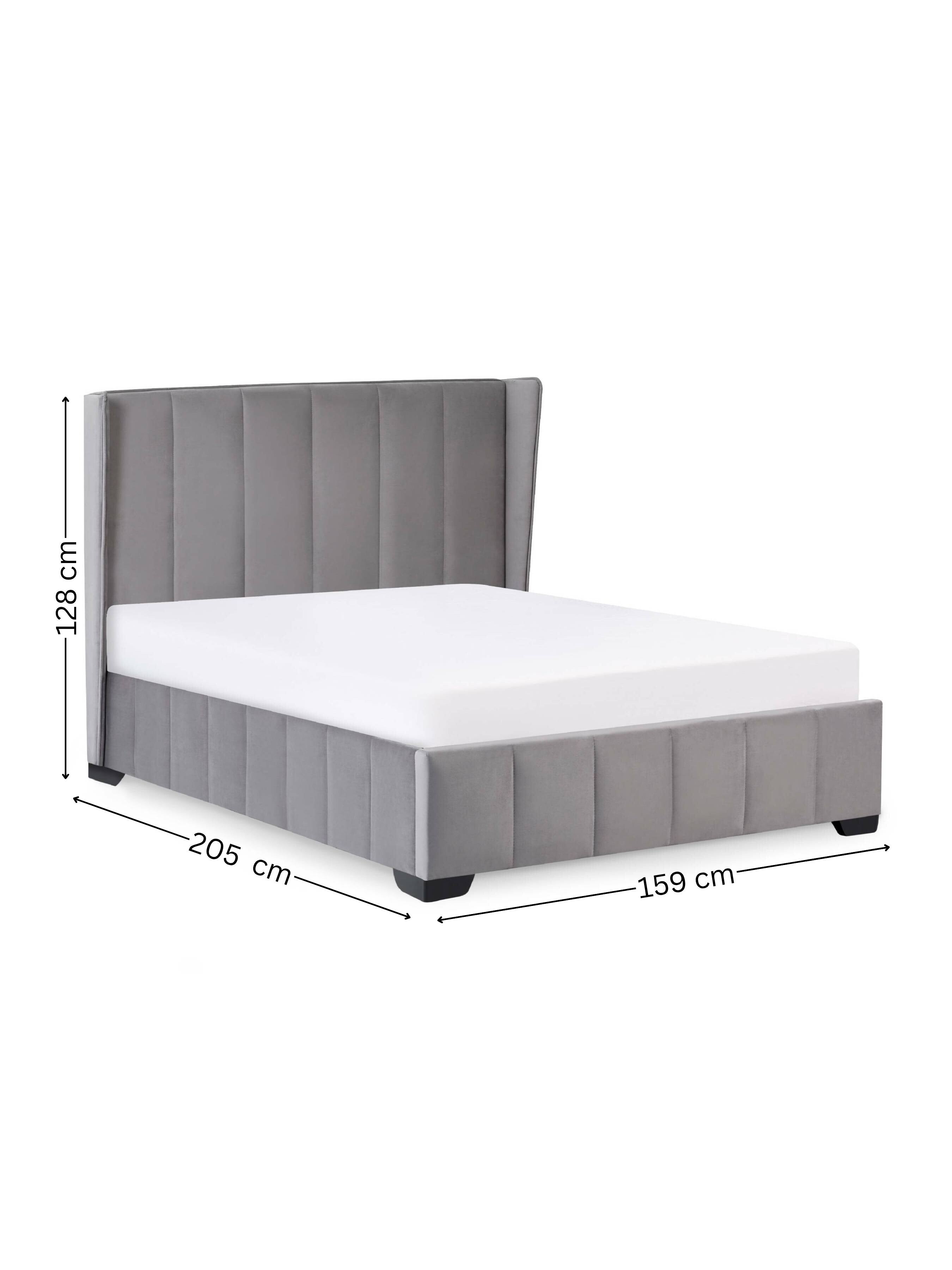 Katie Bed Frame - Grey Velvet – Julian Bowen, view 6