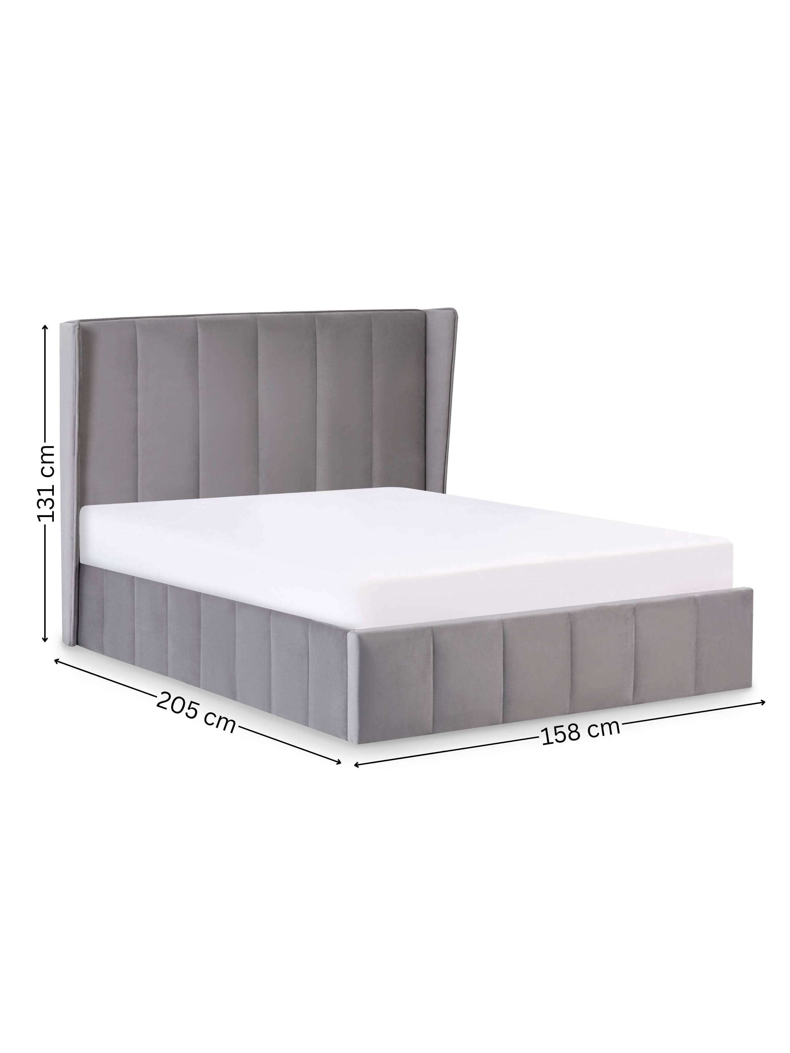 Katie Ottoman Storage Bed Frame - Grey Velvet – Julian Bowen, view 19