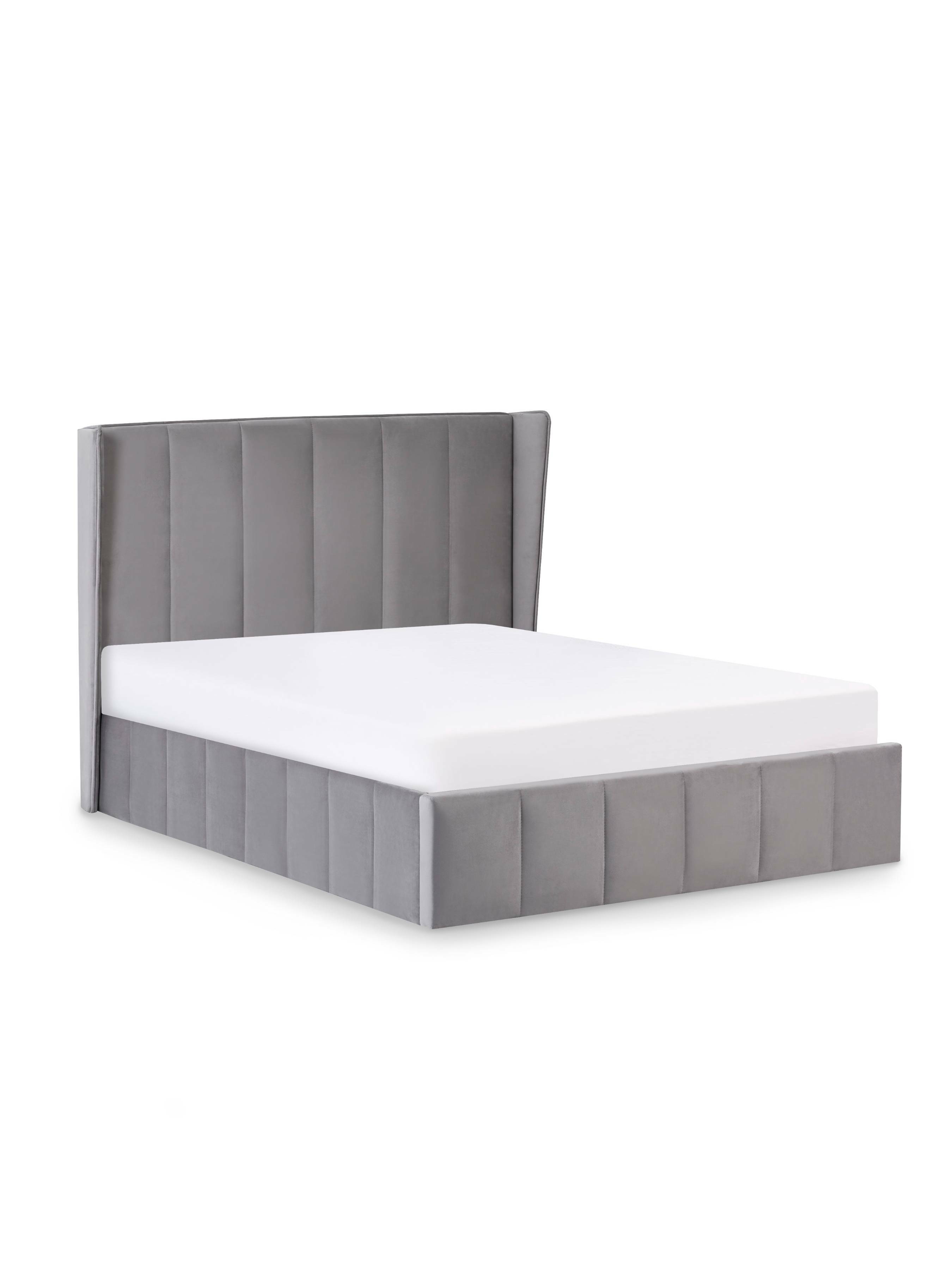 Katie Ottoman Storage Bed Frame - Grey Velvet – Julian Bowen, view 5