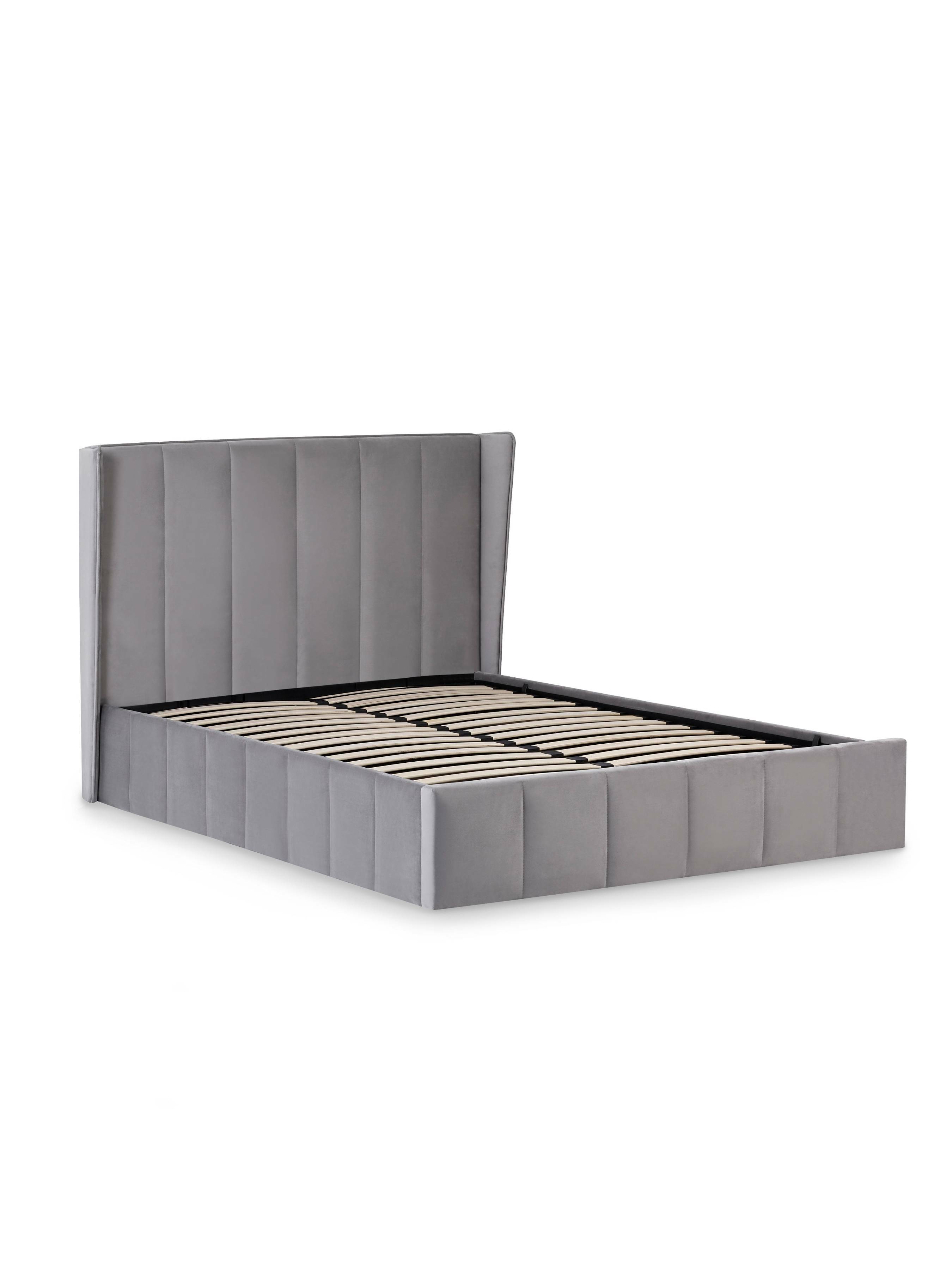 Katie Ottoman Storage Bed Frame - Grey Velvet – Julian Bowen, view 6