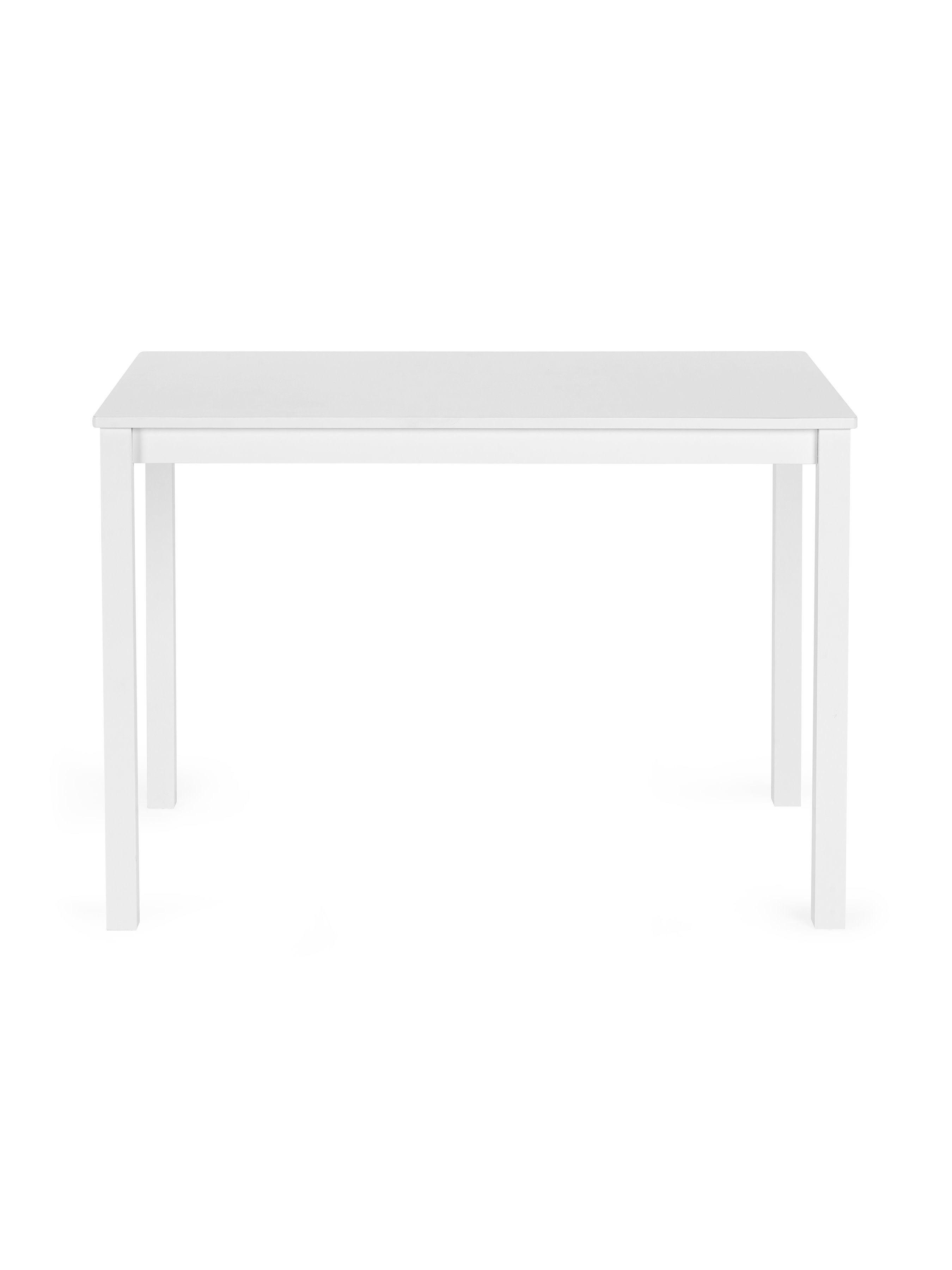 Keats White Rectangular Table with 4 Chairs Dining Set