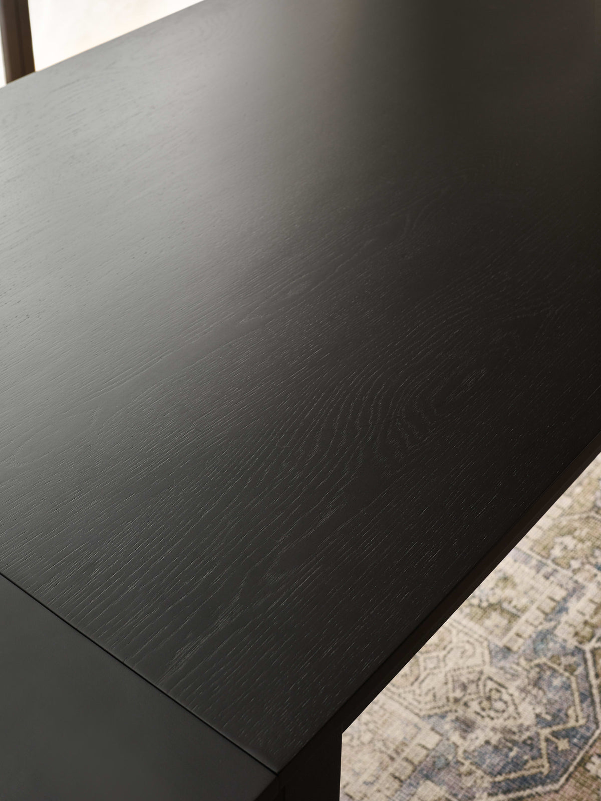 Knoxley Black Oak Rectangular 173-251cm Extending Dining Table – Black Oak Effect