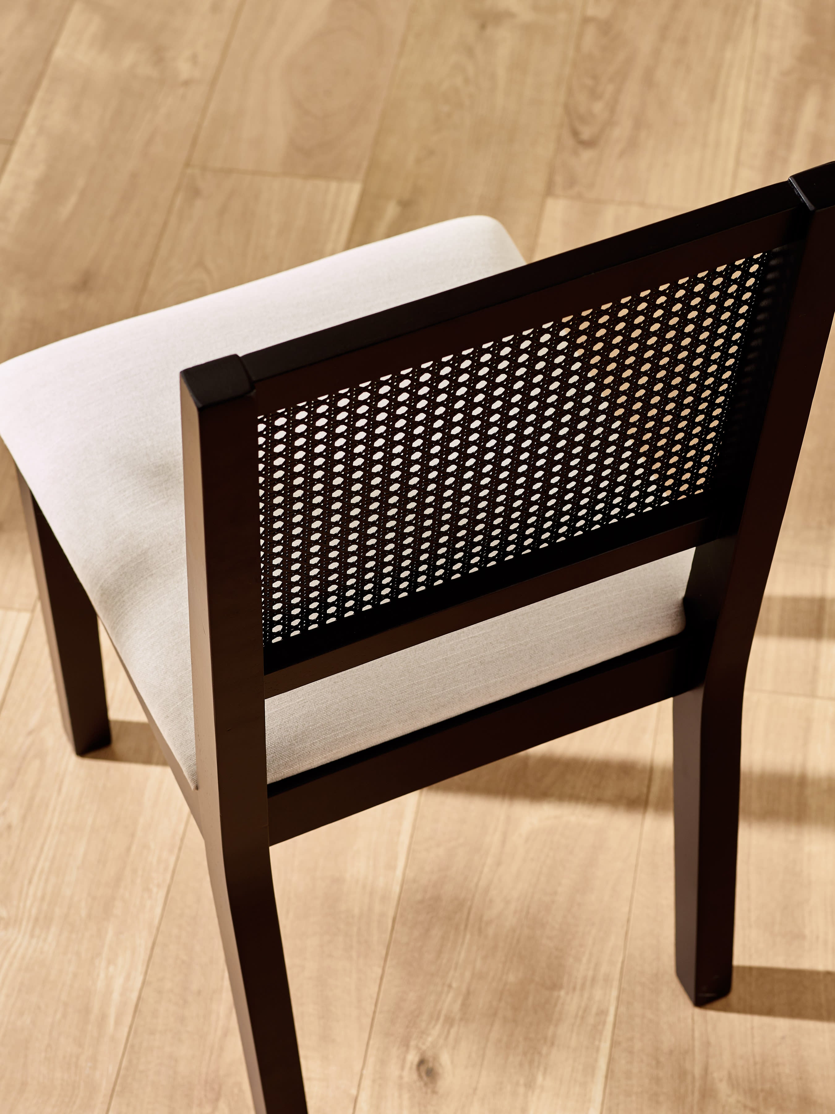 Knoxley Set of 2 Black Oak Rattan Back Dining Chairs – Black Oak Effect