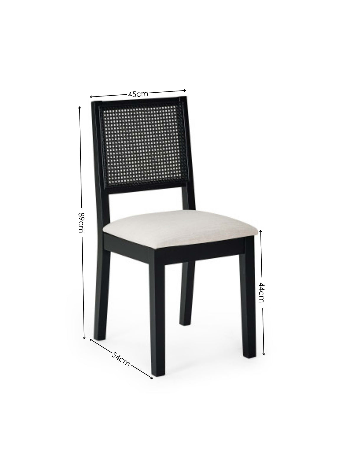 Knoxley Set of 2 Black Oak Rattan Back Dining Chairs – Black Oak Effect