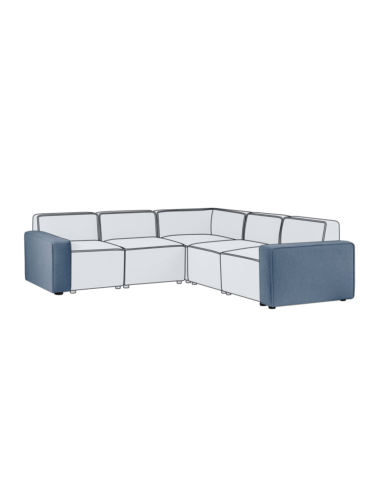 Lago Combination Sofa - Grey