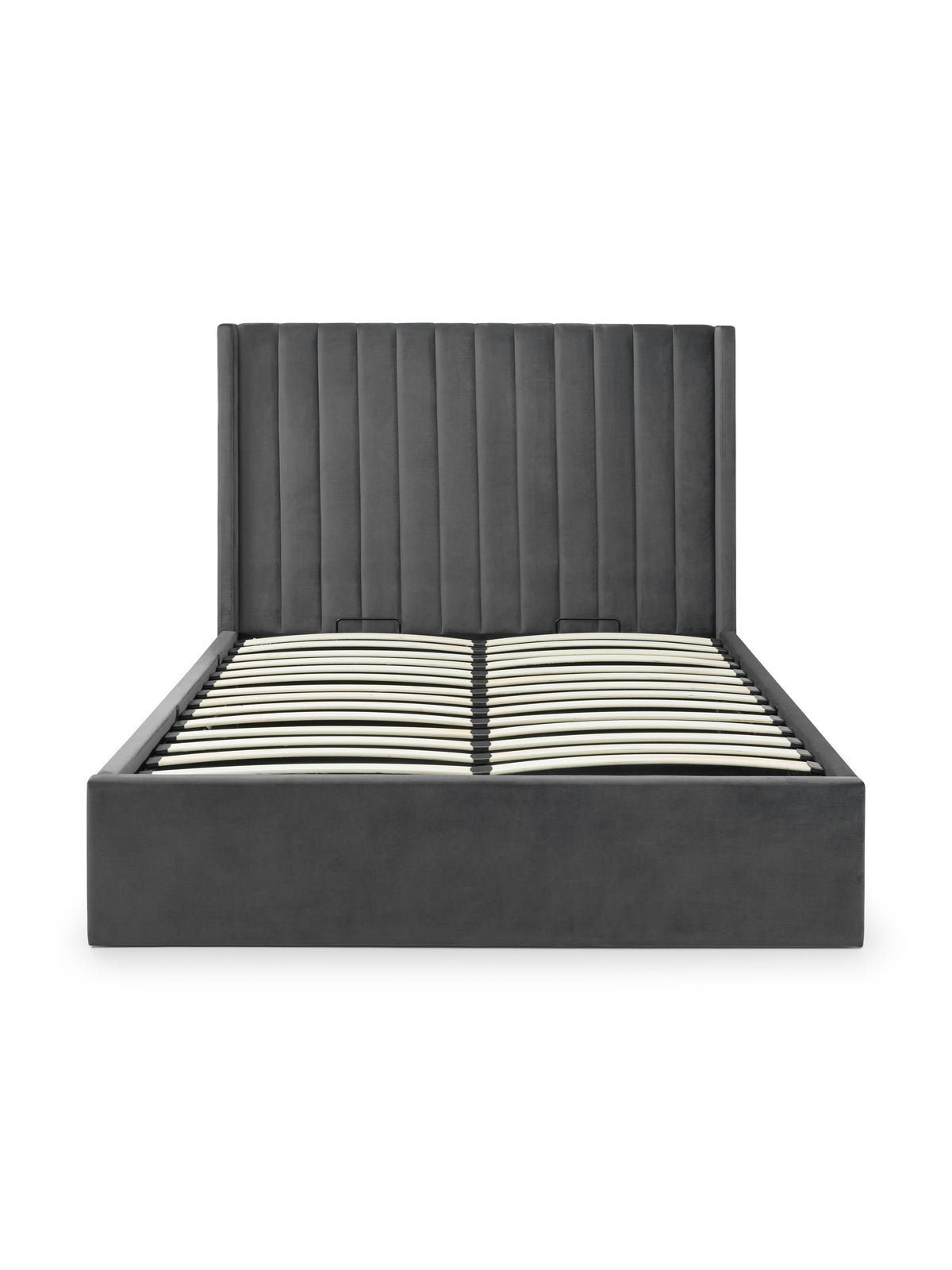 Langham Scalloped Headboard Storage Bed - Grey
