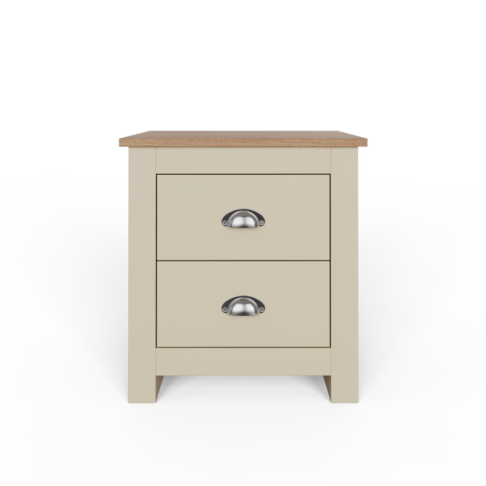 Lancaster 2 Drawer Bedside Cream – GFW, view 4