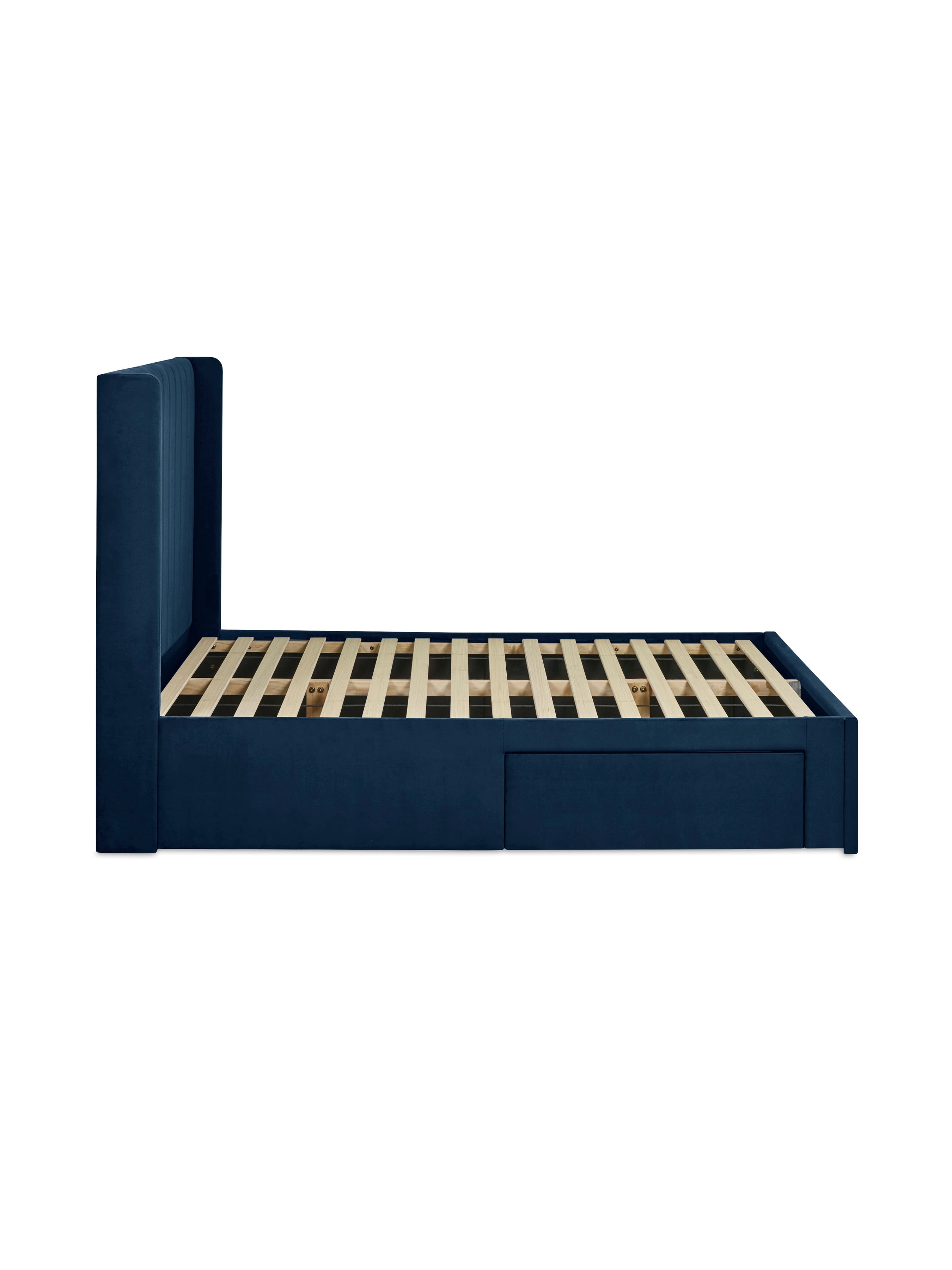 Leila Royal Blue Dual Storage Door Bed – Royal Blue Velvet