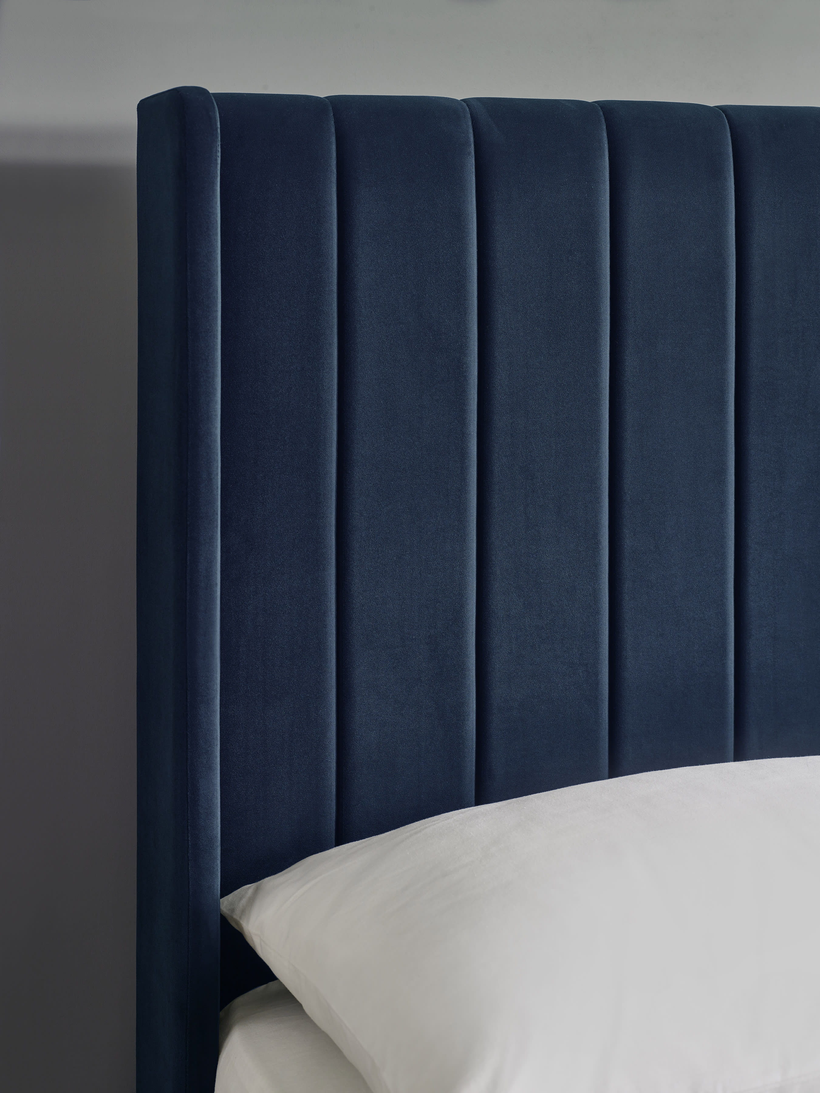 Leila Royal Blue Dual Storage Door Bed – Royal Blue Velvet