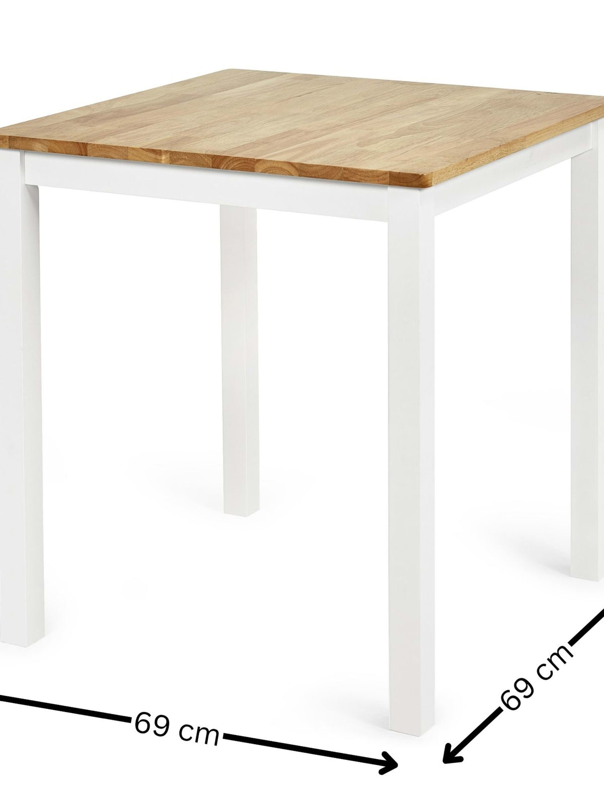 Linwood White and Oak 69cm Square Dining Table