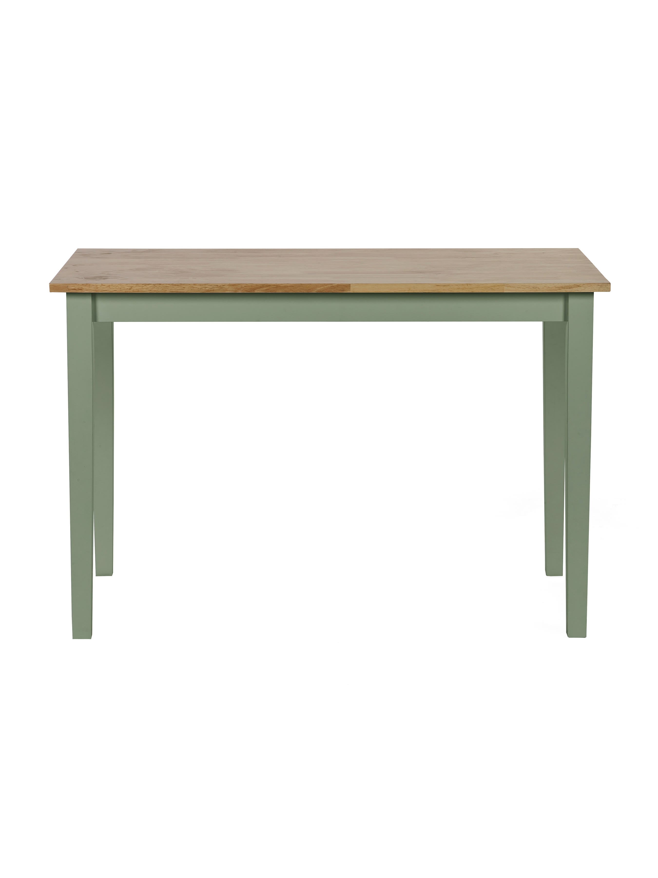 Linwood Sage Green and Natural 114cm Small Rectangular Dining Table – Sage Green and Natural Oak Effect