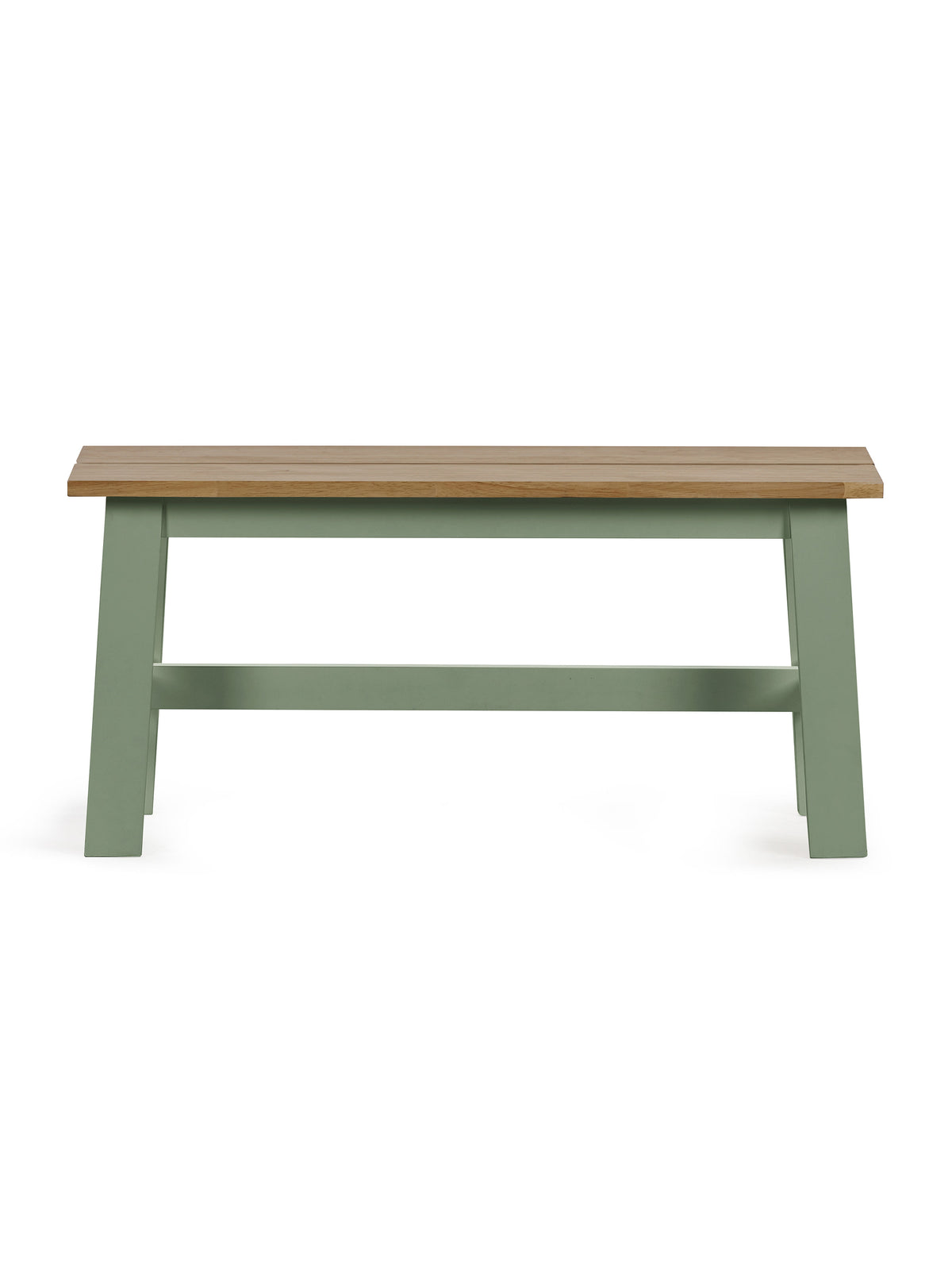 Linwood Sage Green and Natural 95cm Dining Bench – Sage Green and Natural Oak Effect