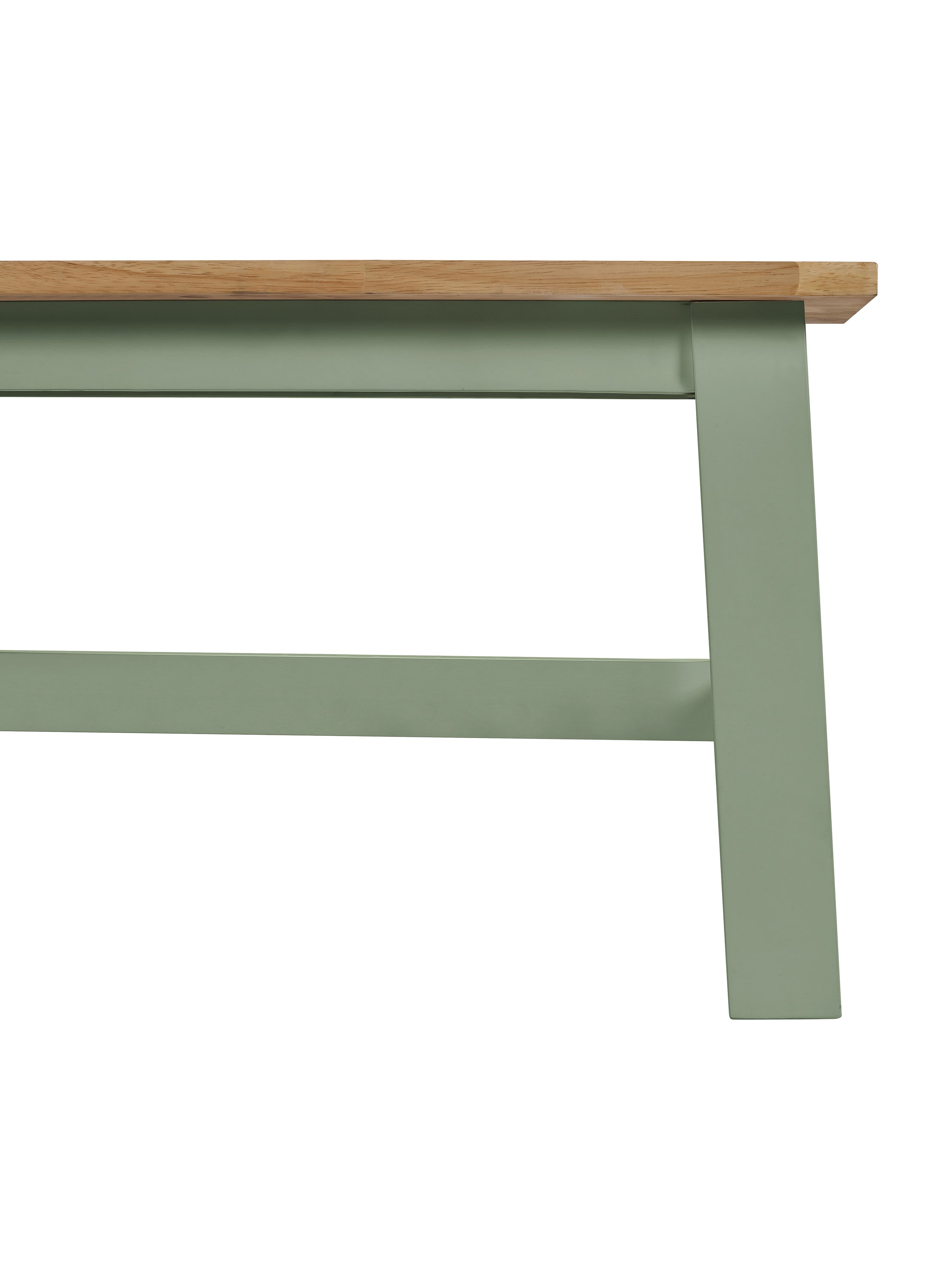 Linwood Sage Green and Natural 95cm Dining Bench – Sage Green and Natural Oak Effect