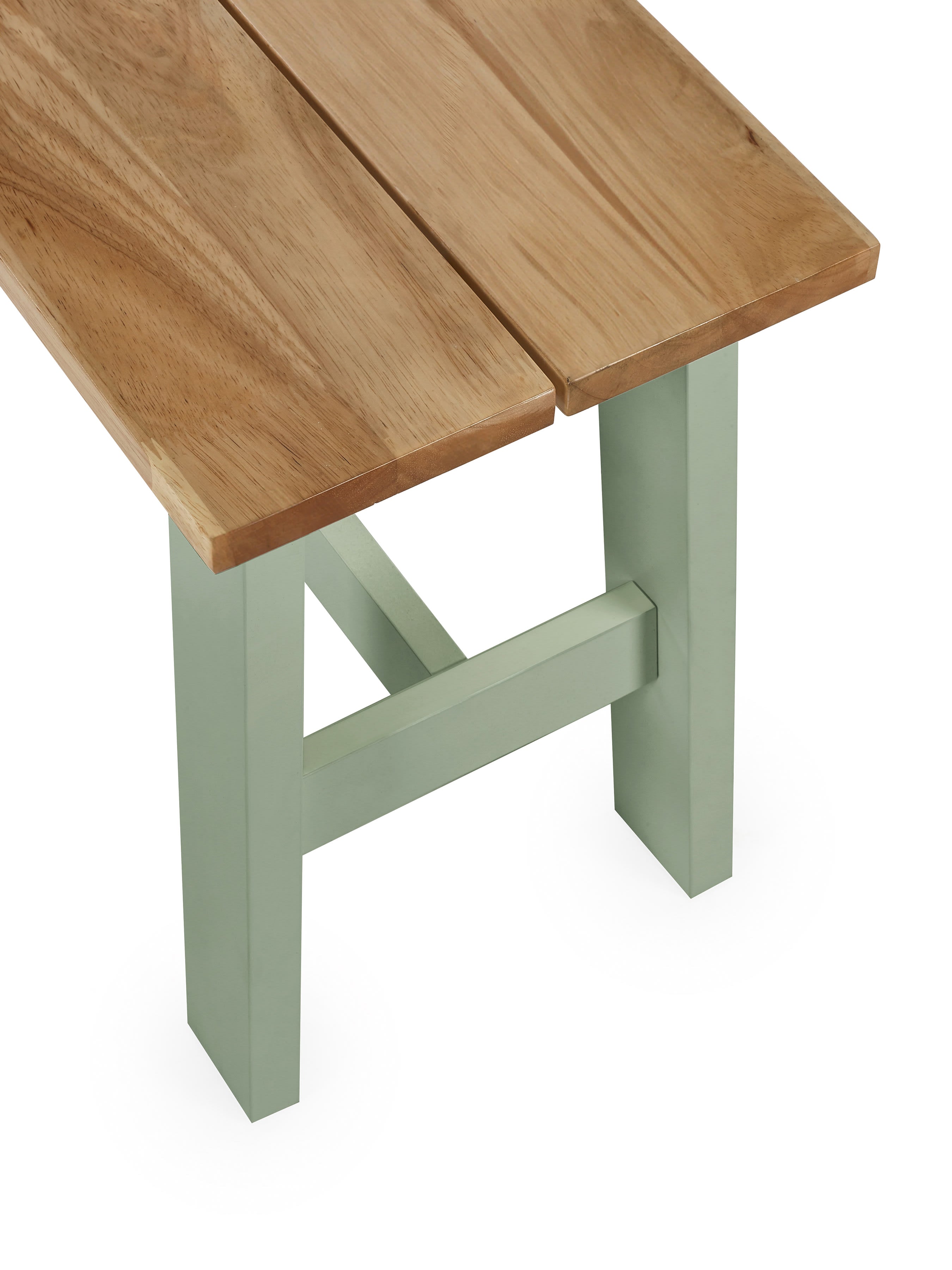 Linwood Sage Green and Natural 95cm Dining Bench – Sage Green and Natural Oak Effect