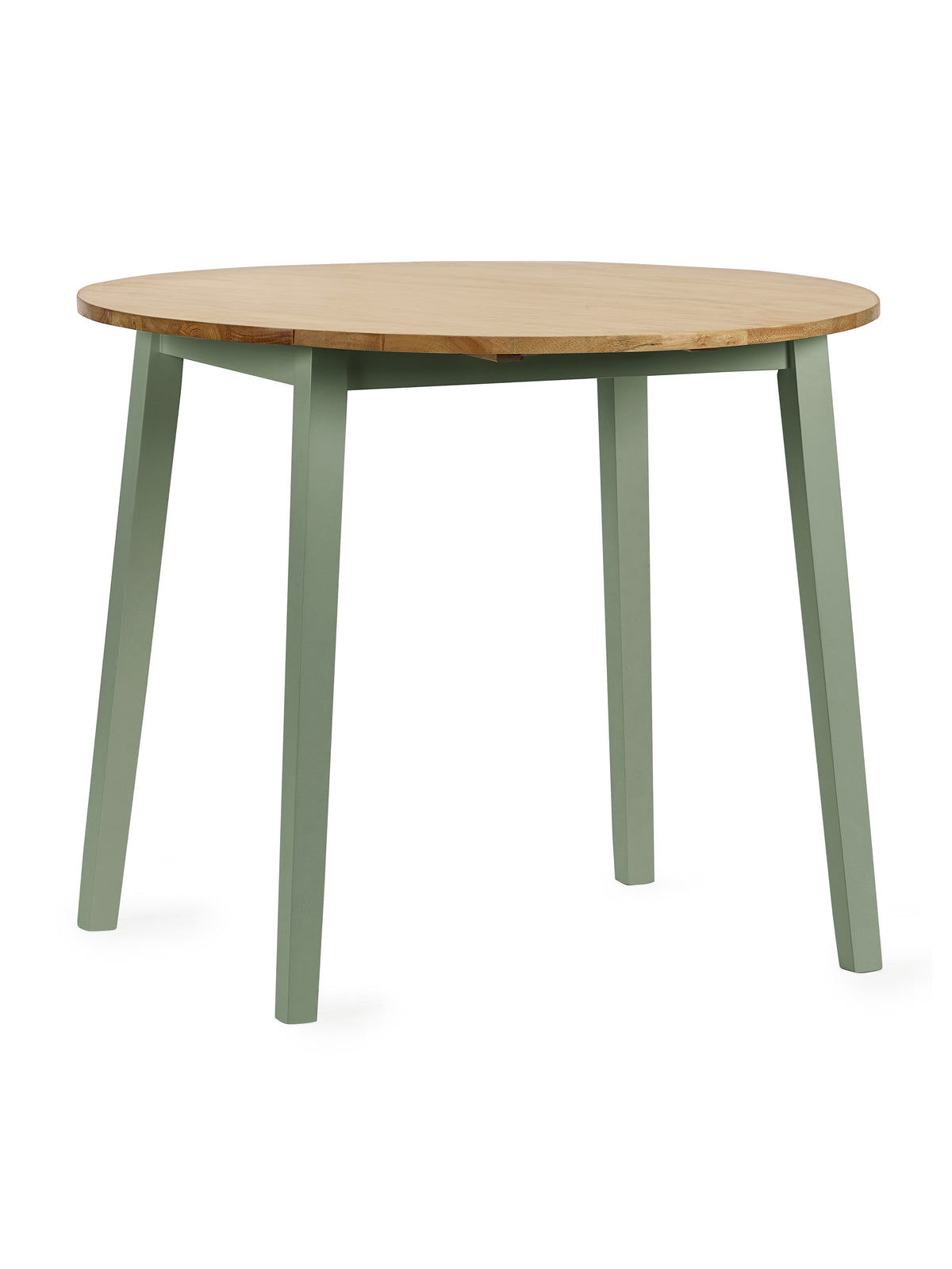 Linwood Sage Green and Natural 55- Round Drop Leaf Table