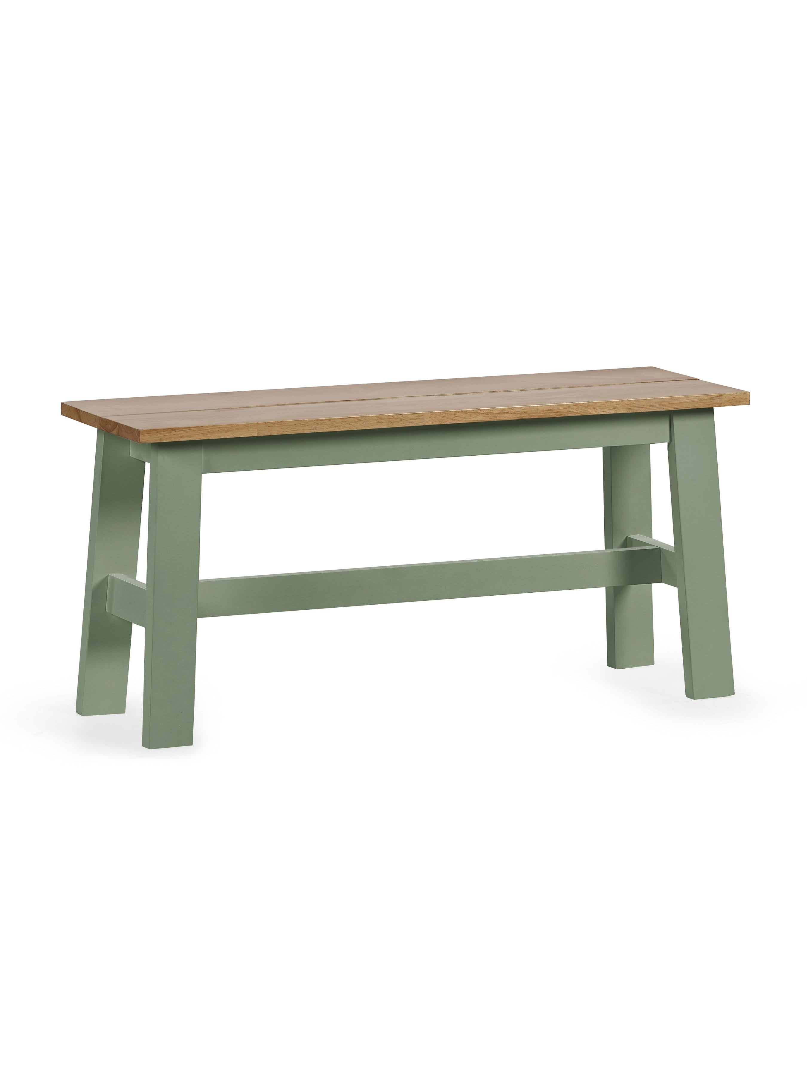 Linwood Sage Green Rectangluar Dining Table set with 2 Chairs and 1 Bench – Sage Green and Natural Oak Effect