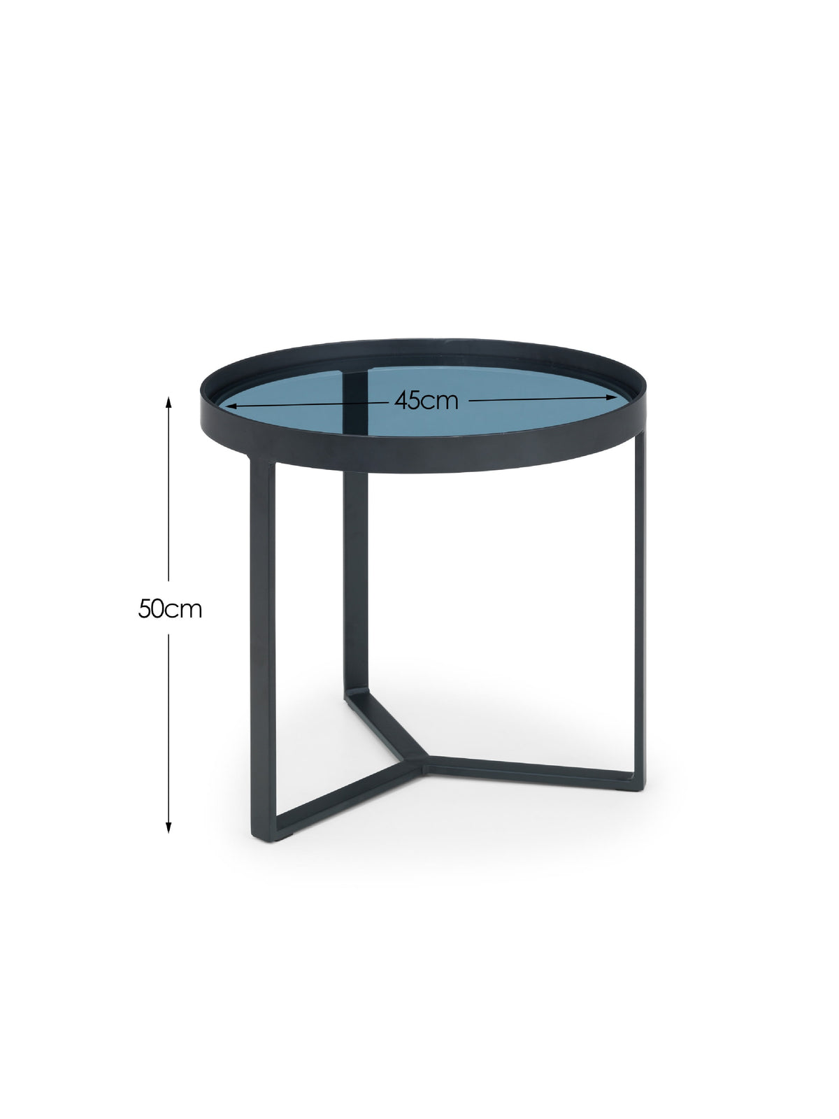Loft Lamp Table - Smoked Glass