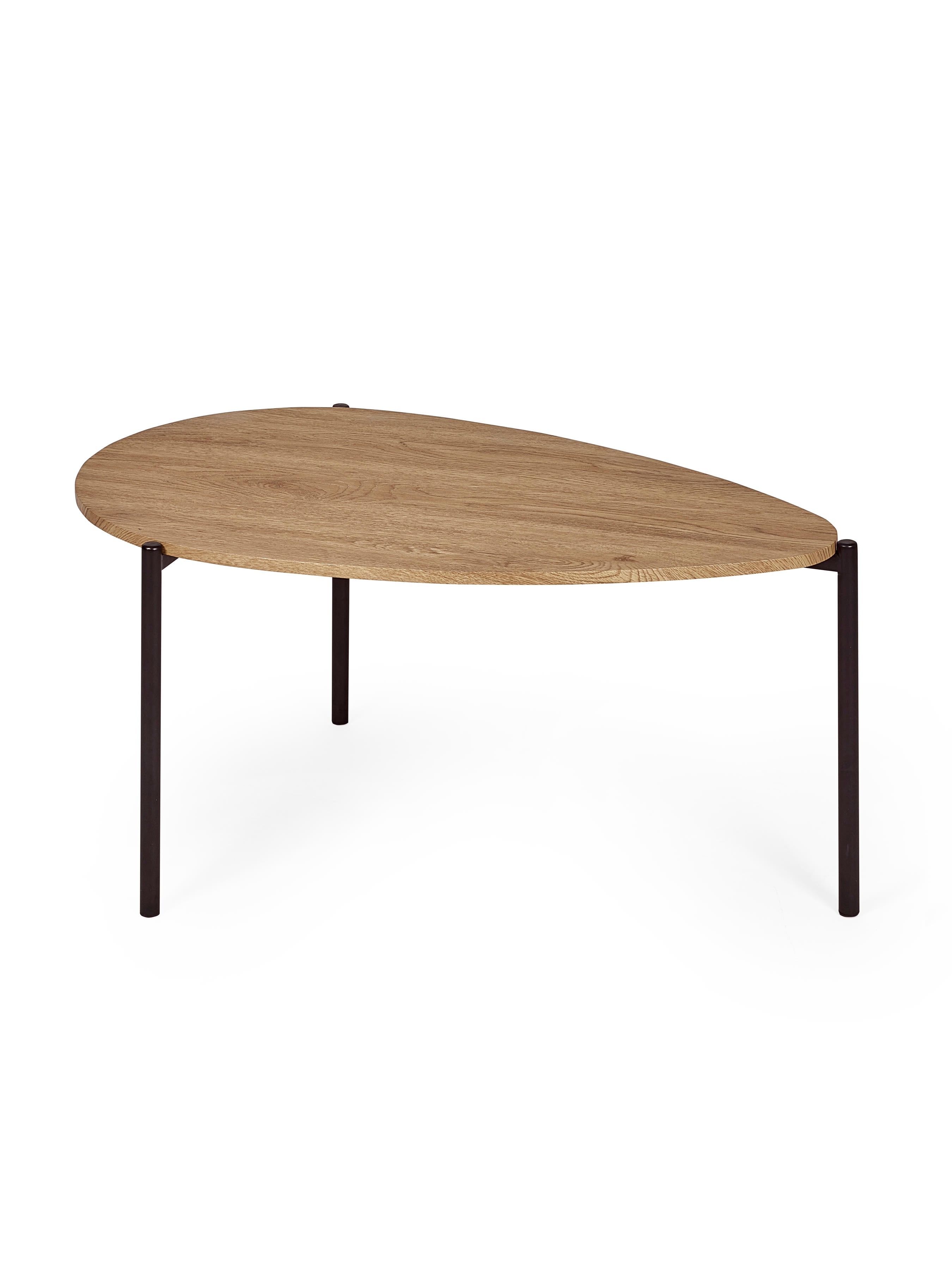 Lorette Oak Effect Teardrop Nest of 2 Coffee Tables