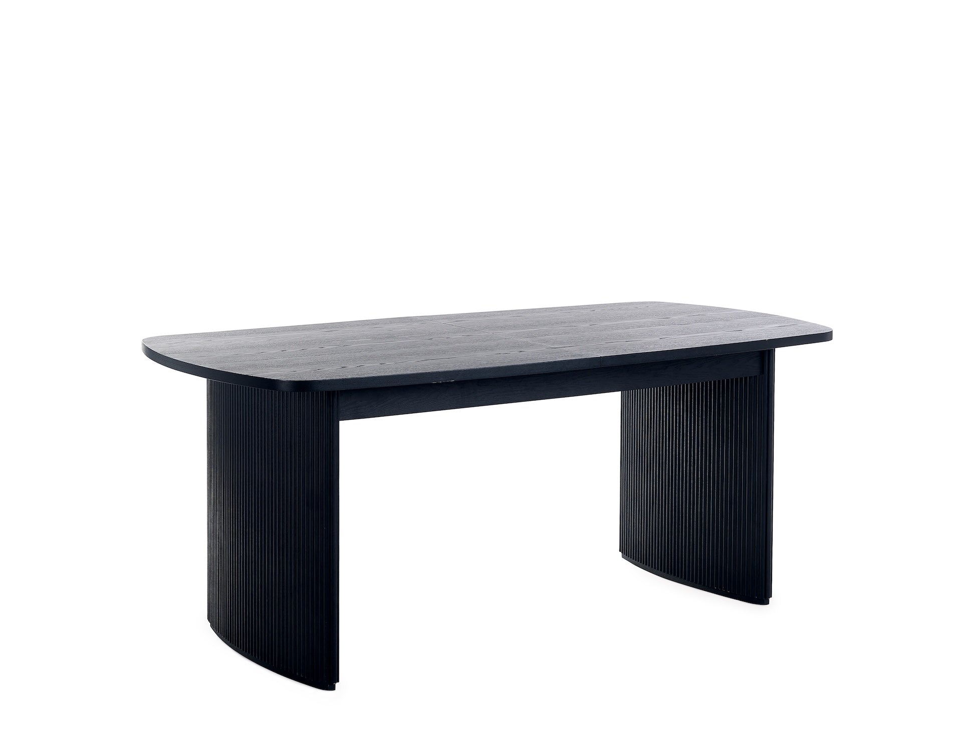 Louis Fluted Extending Dining Table - Black – Julian Bowen