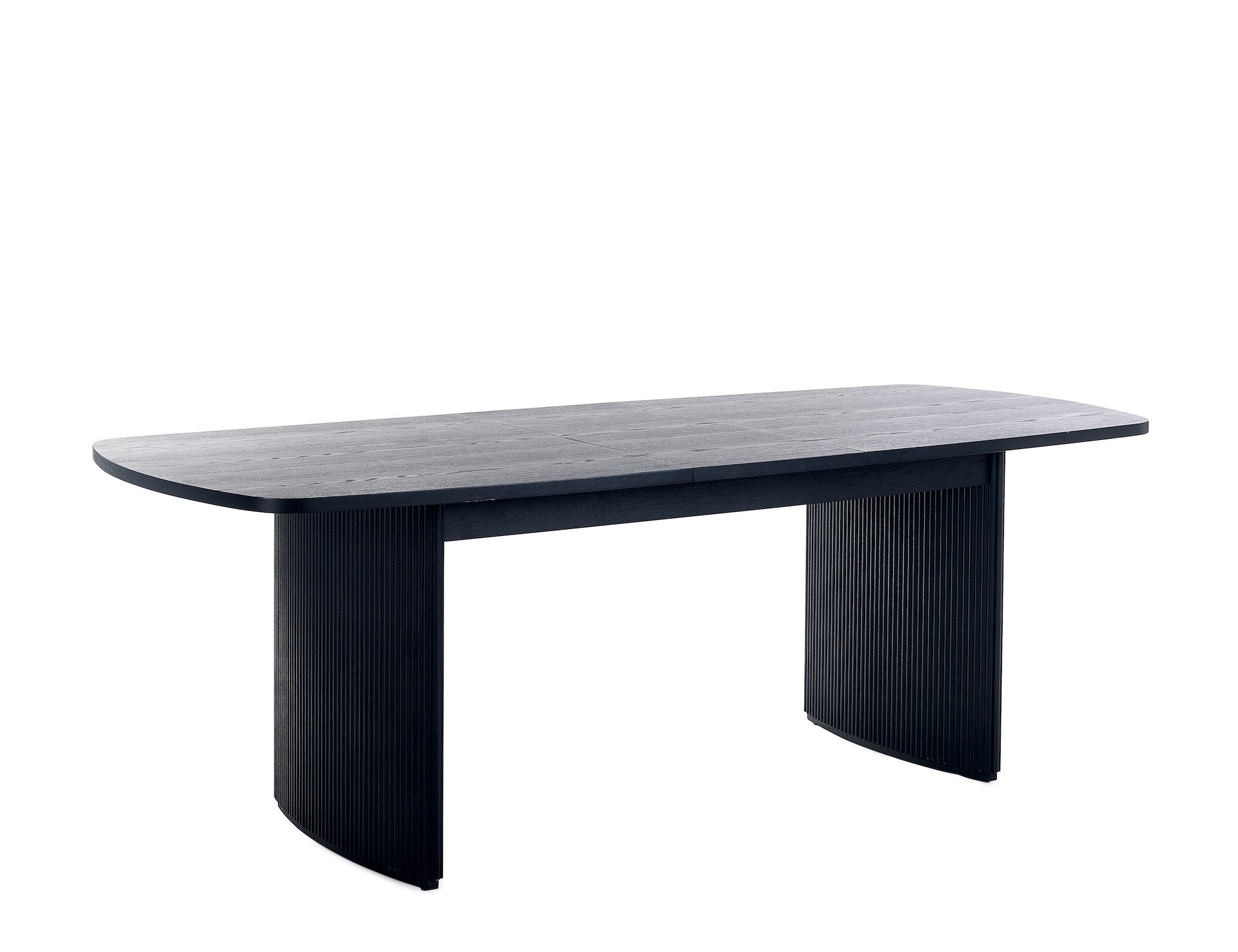Louis Fluted Extending Dining Table - Black – Julian Bowen, view 7