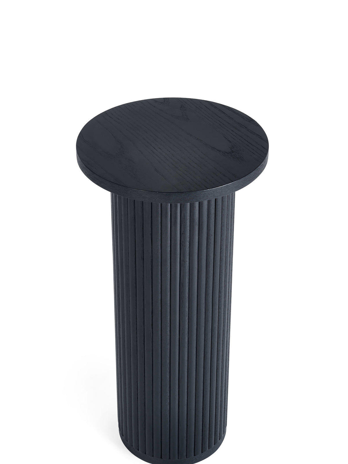 Louis Fluted Drinks Table - Black