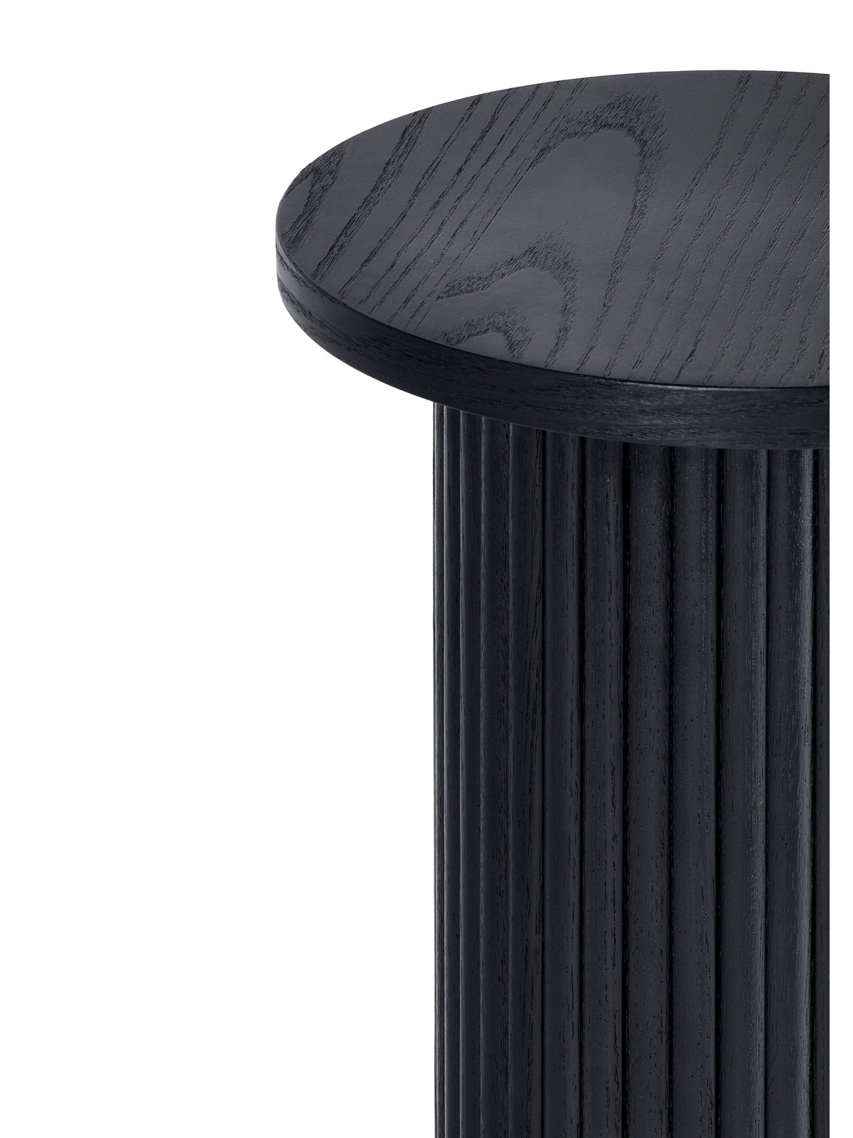 Louis Fluted Drinks Table - Black