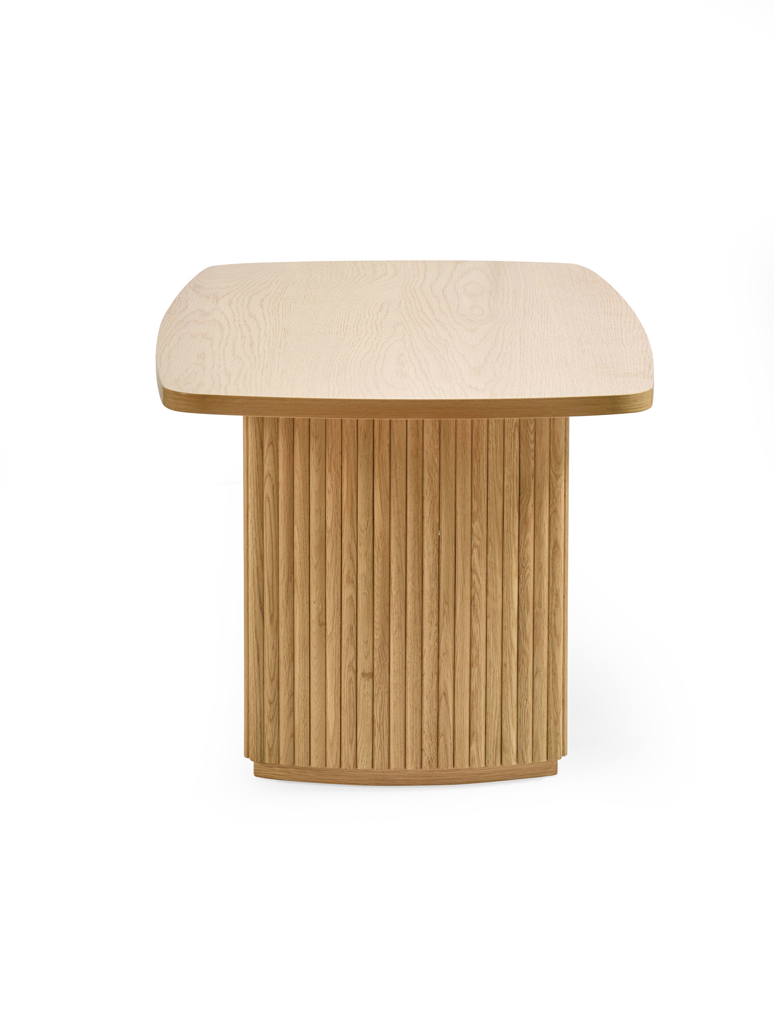 Louis Light Oak Effect Fluted Compact Coffee Table