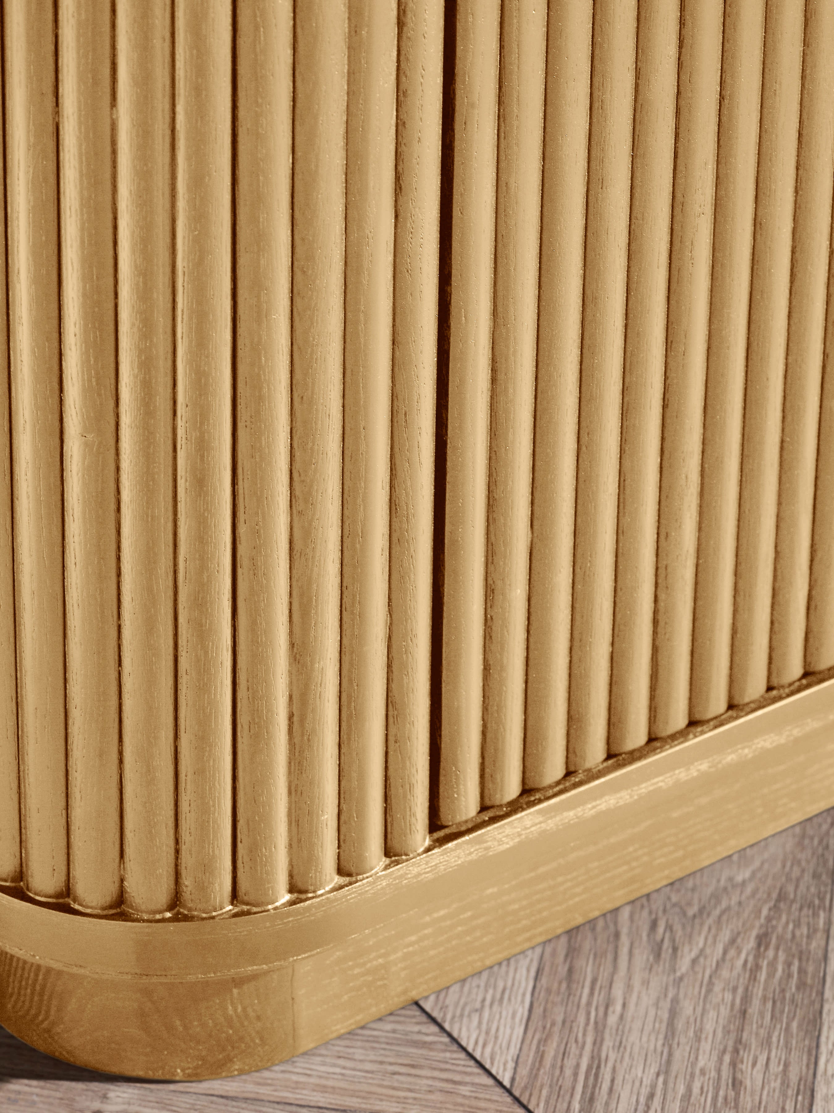 Louis Light Oak Effect Fluted TV Unit