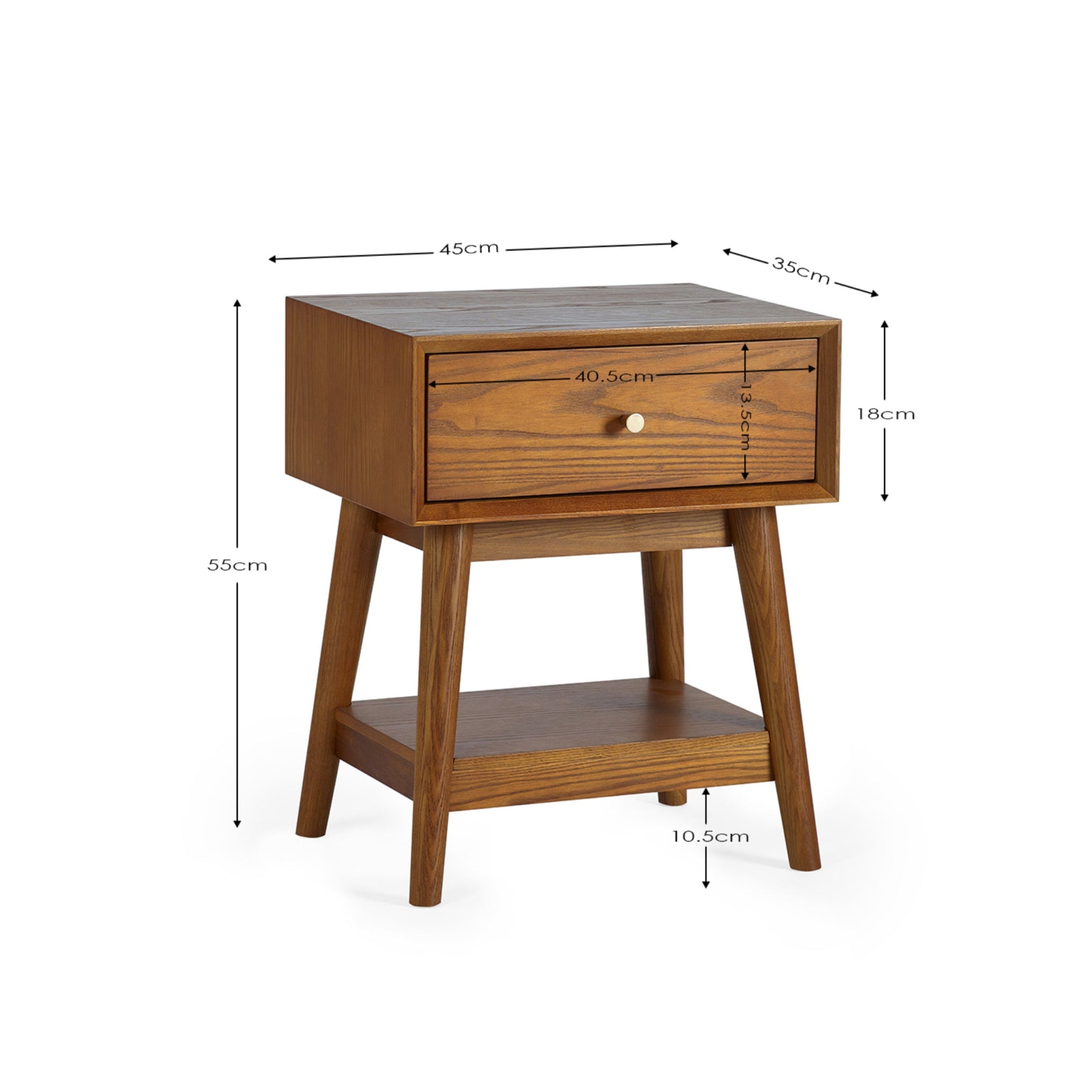 Lowry 1 Drawer Side Table – Julian Bowen, view 7