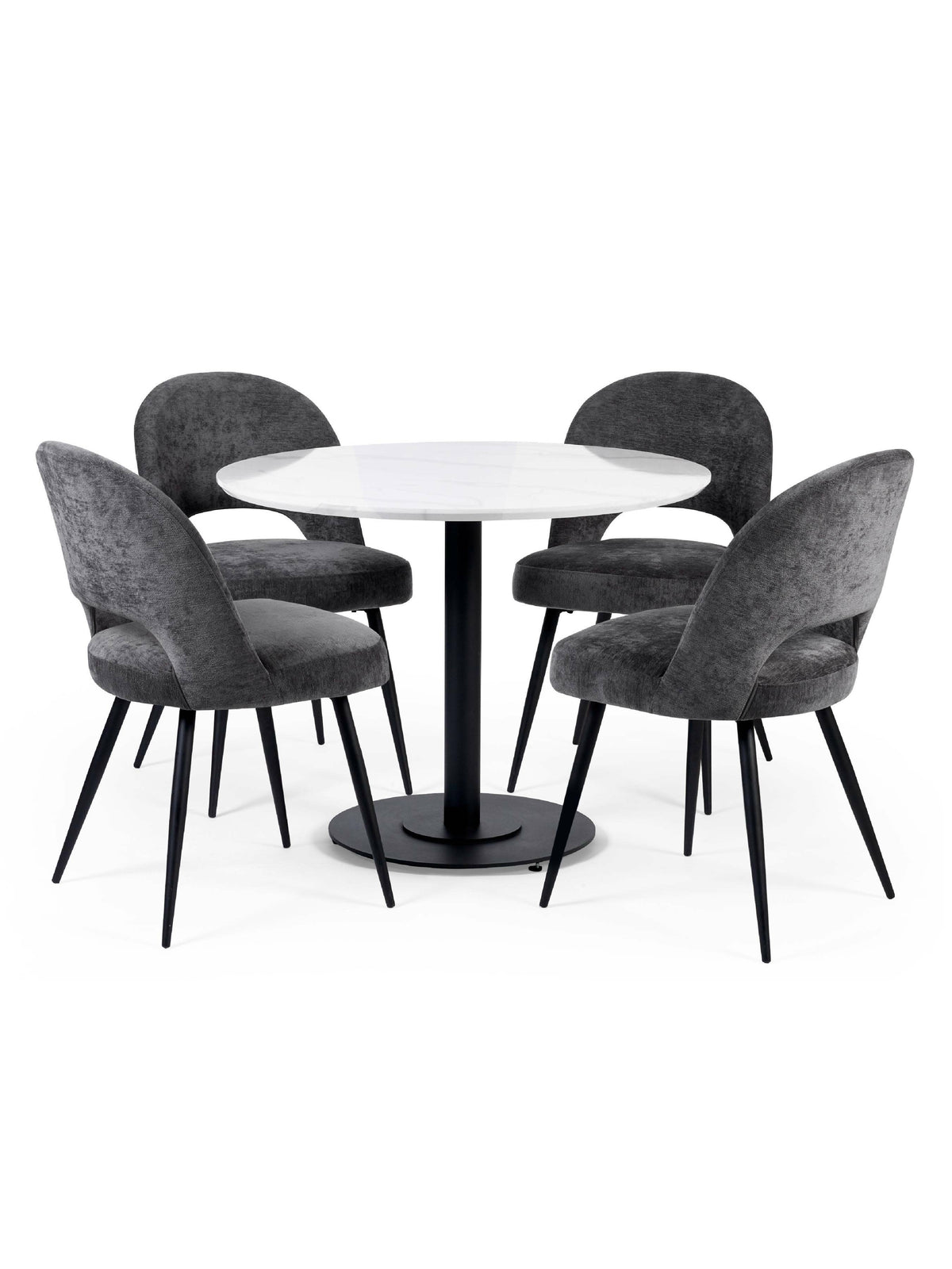 Luca 100cm Round Dining Table White