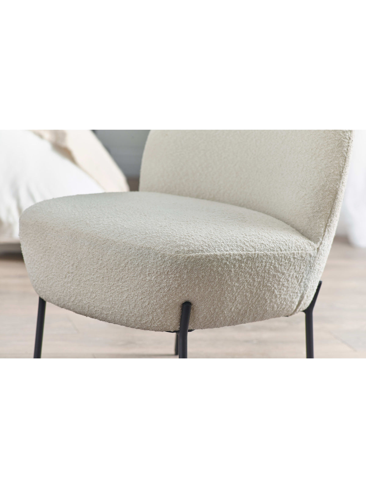 Lulu Boucle Accent Chair - Ivory