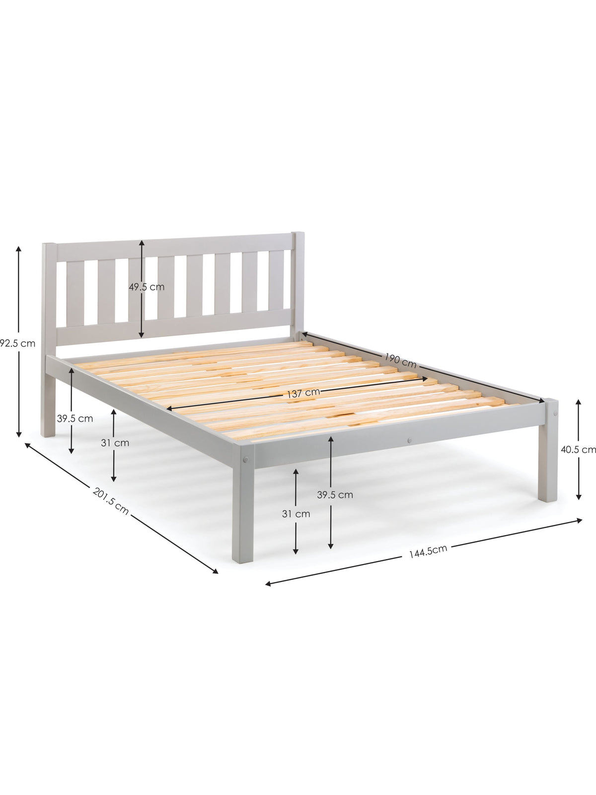 Luna Bed - Dove Grey