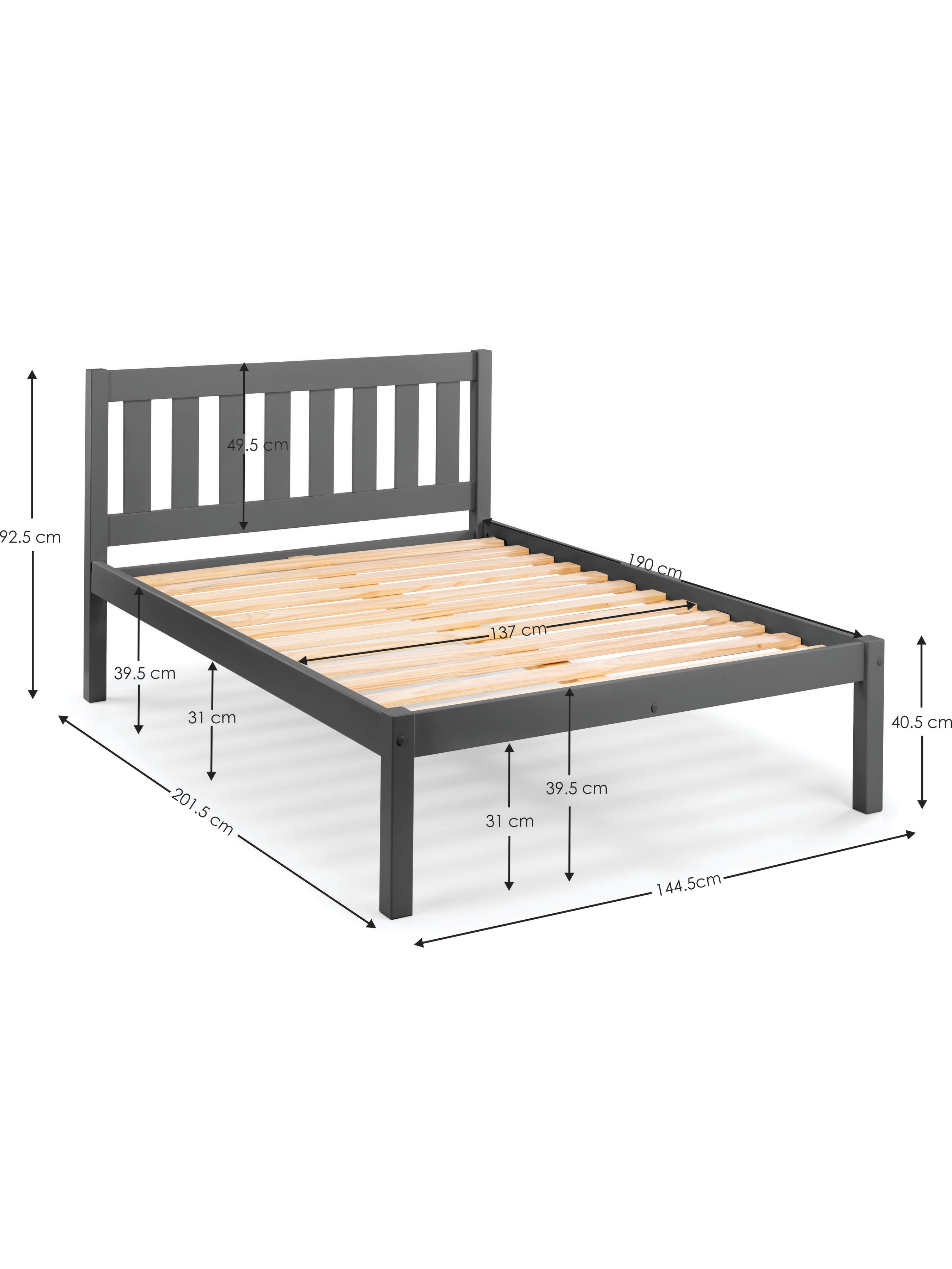Luna Anthracite Black Bed