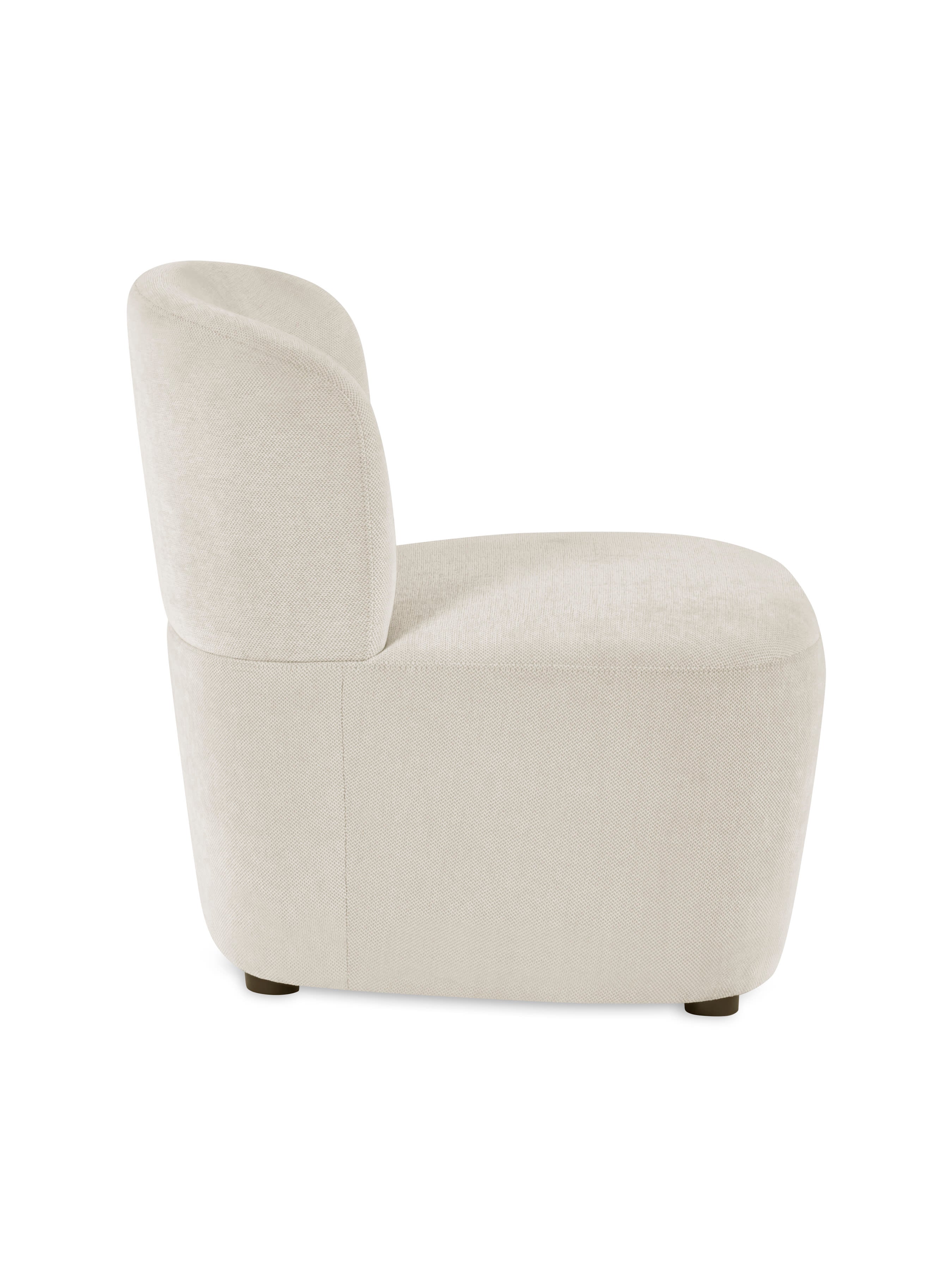 Lunetta Beige Chenille Armless Accent Chair – Dune Chenille