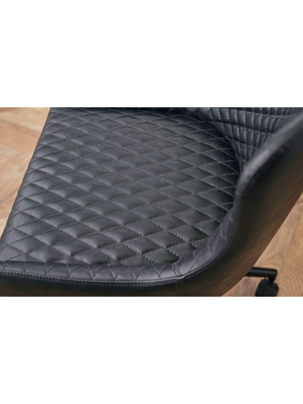 Luxe Office Chair In Black Faux Leather